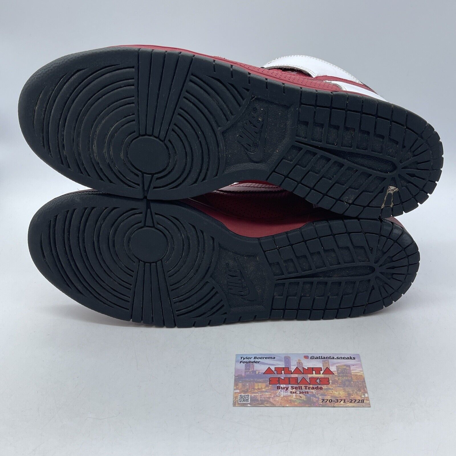 Size 10 - Nike Dunk High Red White Black Suede Leather (317982-661)