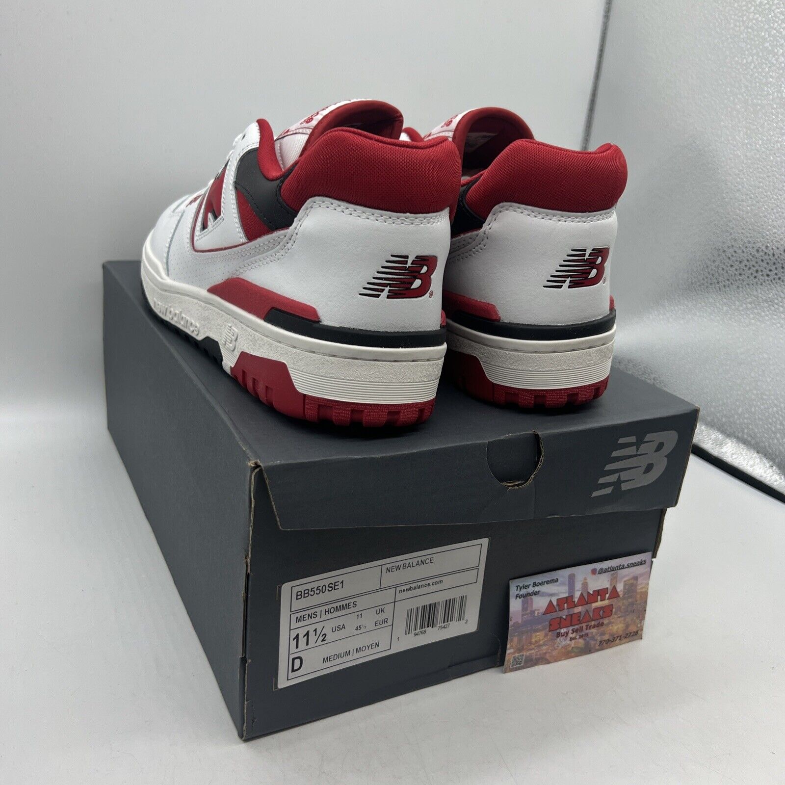 Size 11.5 - New Balance 550 White Team Red 2020 Brand New Og All