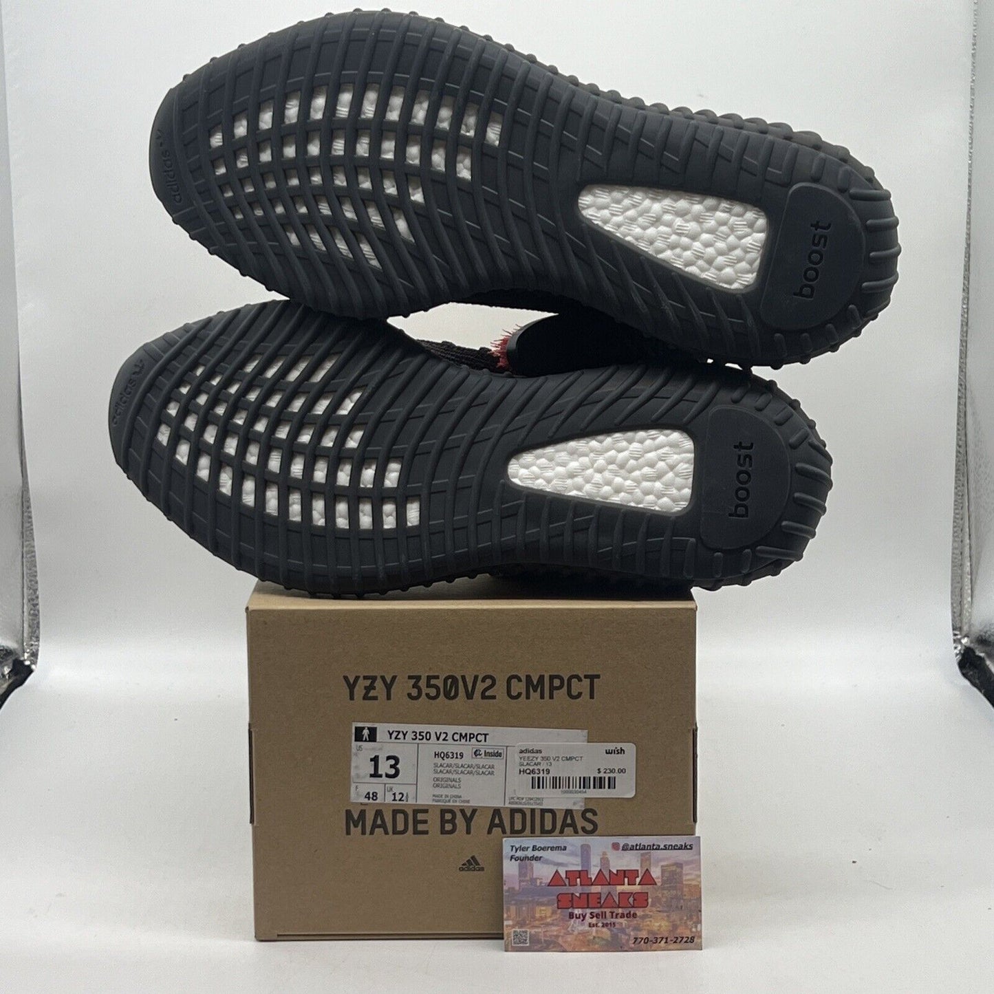 Size 13 - adidas Yeezy Boost 350 V2 Slate Carbon 2022 HQ6319 CMCPT Brand New