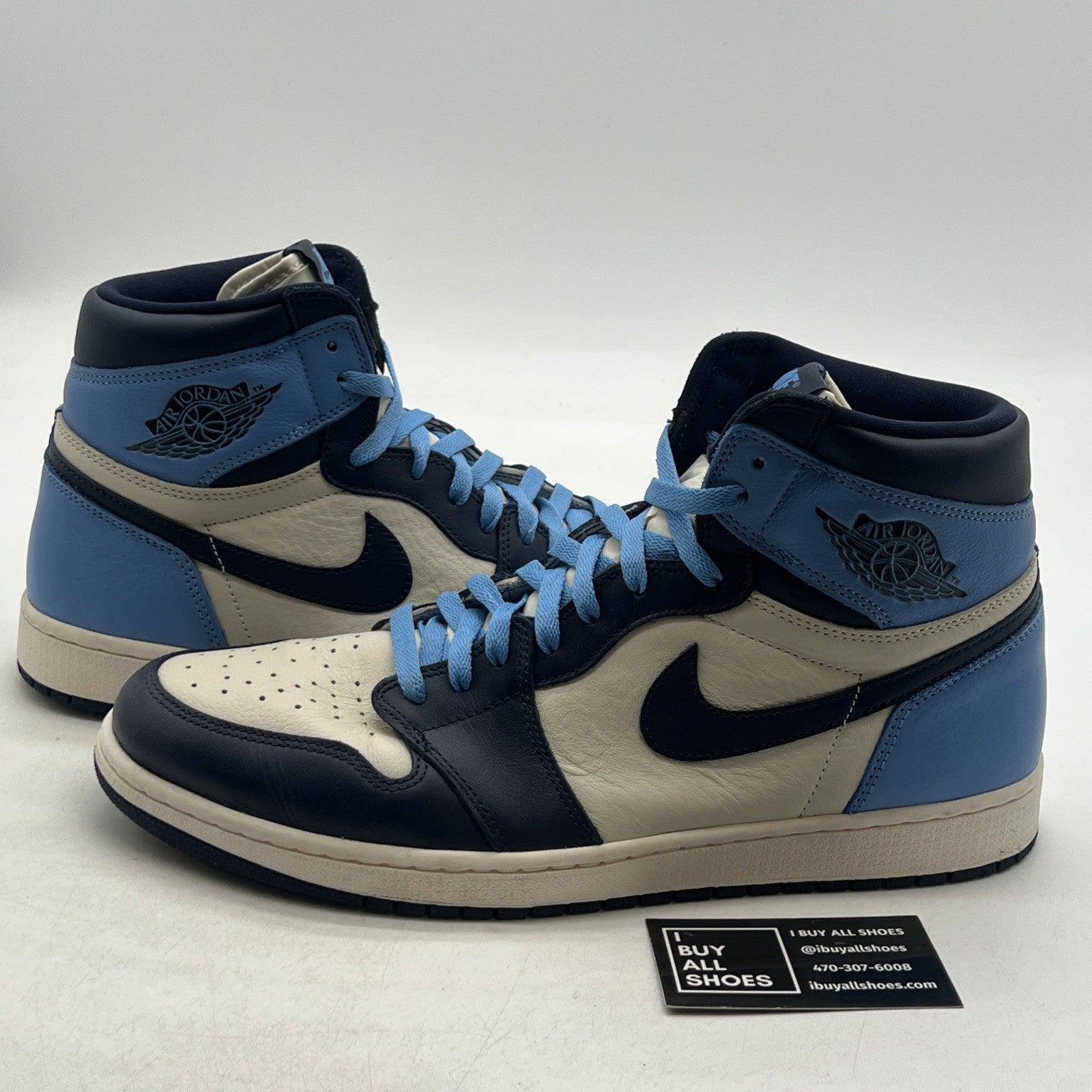 Size 14 - Air Jordan 1 Retro OG High Obsidian UNC 2019 (555088-140)