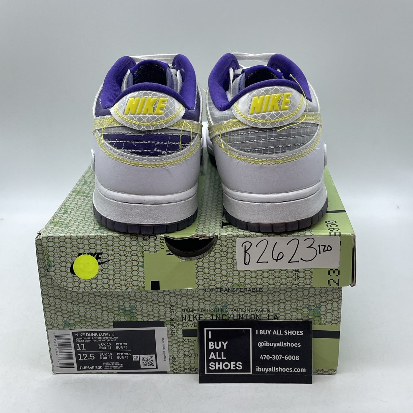 Size 11 - Union LA x Nike Dunk Low Passport Pack Court Purple (DJ9649-500)