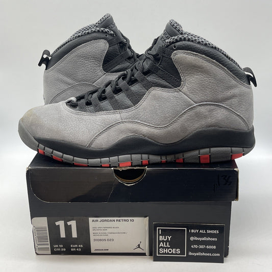 Size 11 - Air Jordan 10 Retro Cool Grey Black Suede Leather (310805-023)