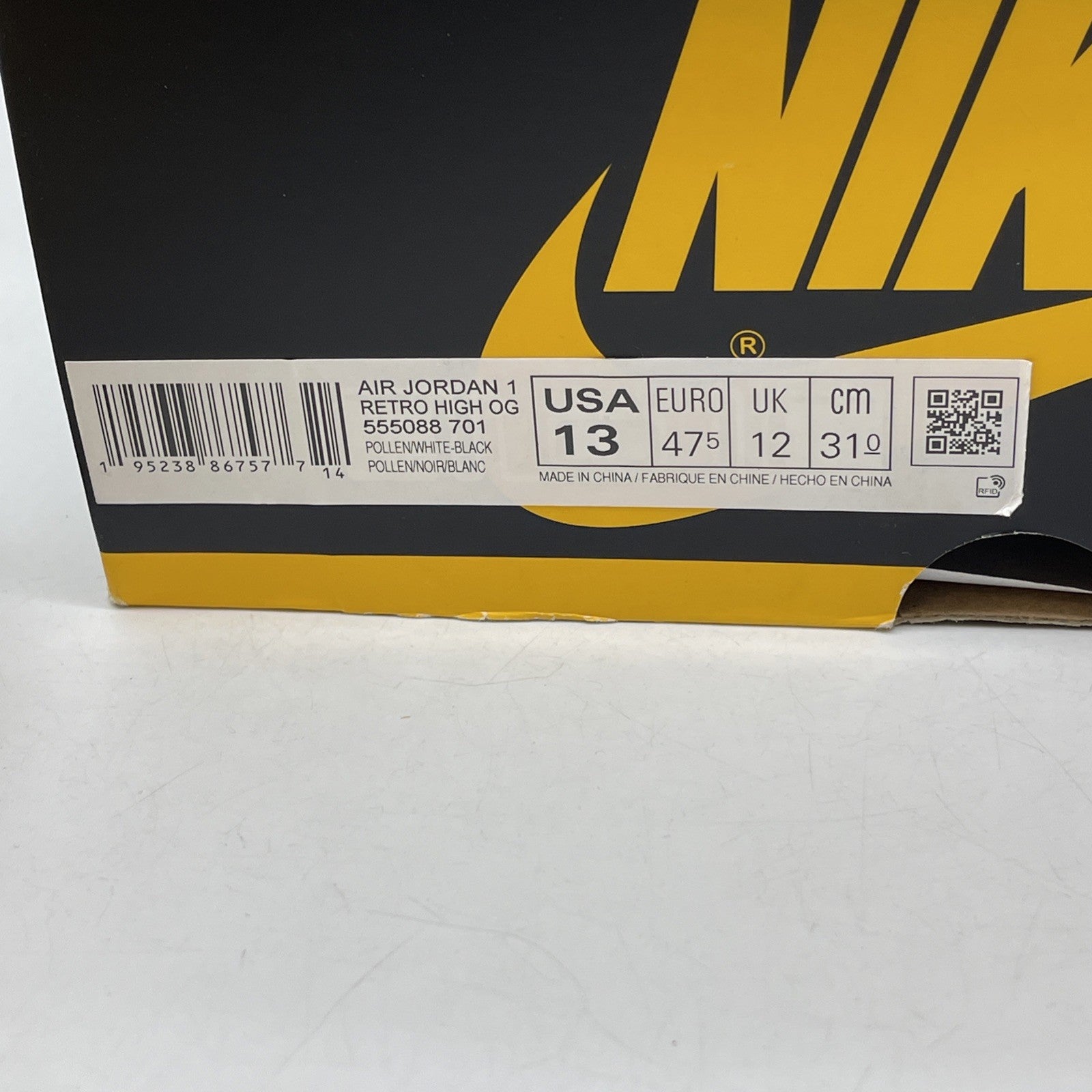Size 13 - Air Jordan 1 Retro OG High Pollen (555088-701)