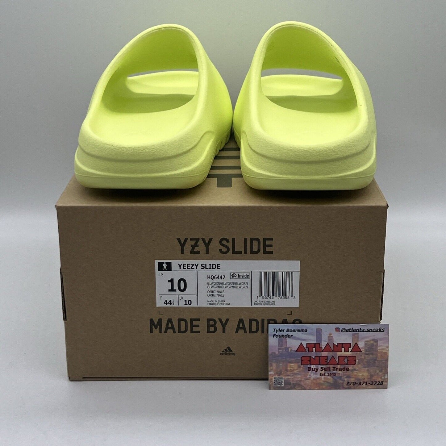 Men's adidas Yeezy Slide Glow Green/Glow Green/Glow Green (HQ6447)