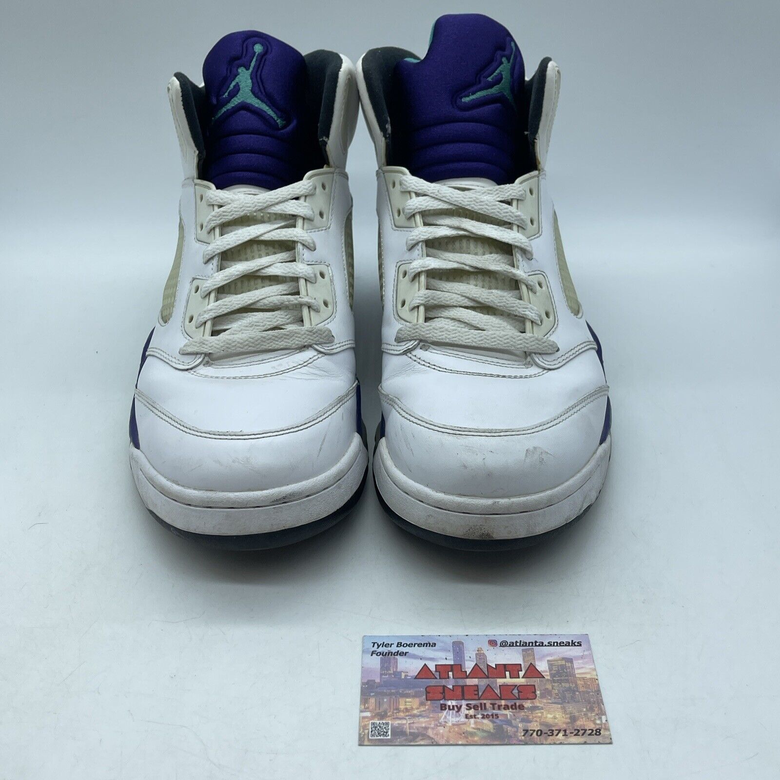 Size 12 - Jordan 5 Retro Grape Black Blue White Leather (136027-108)