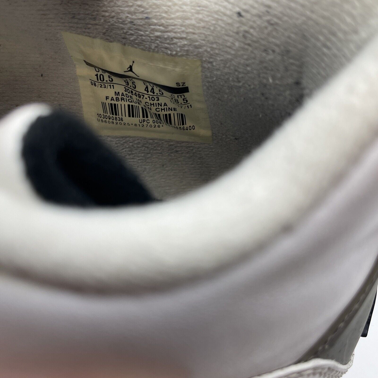 Size 10.5 - Jordan 4 Retro Cement 2012 White Red Black Leather (308497-103)