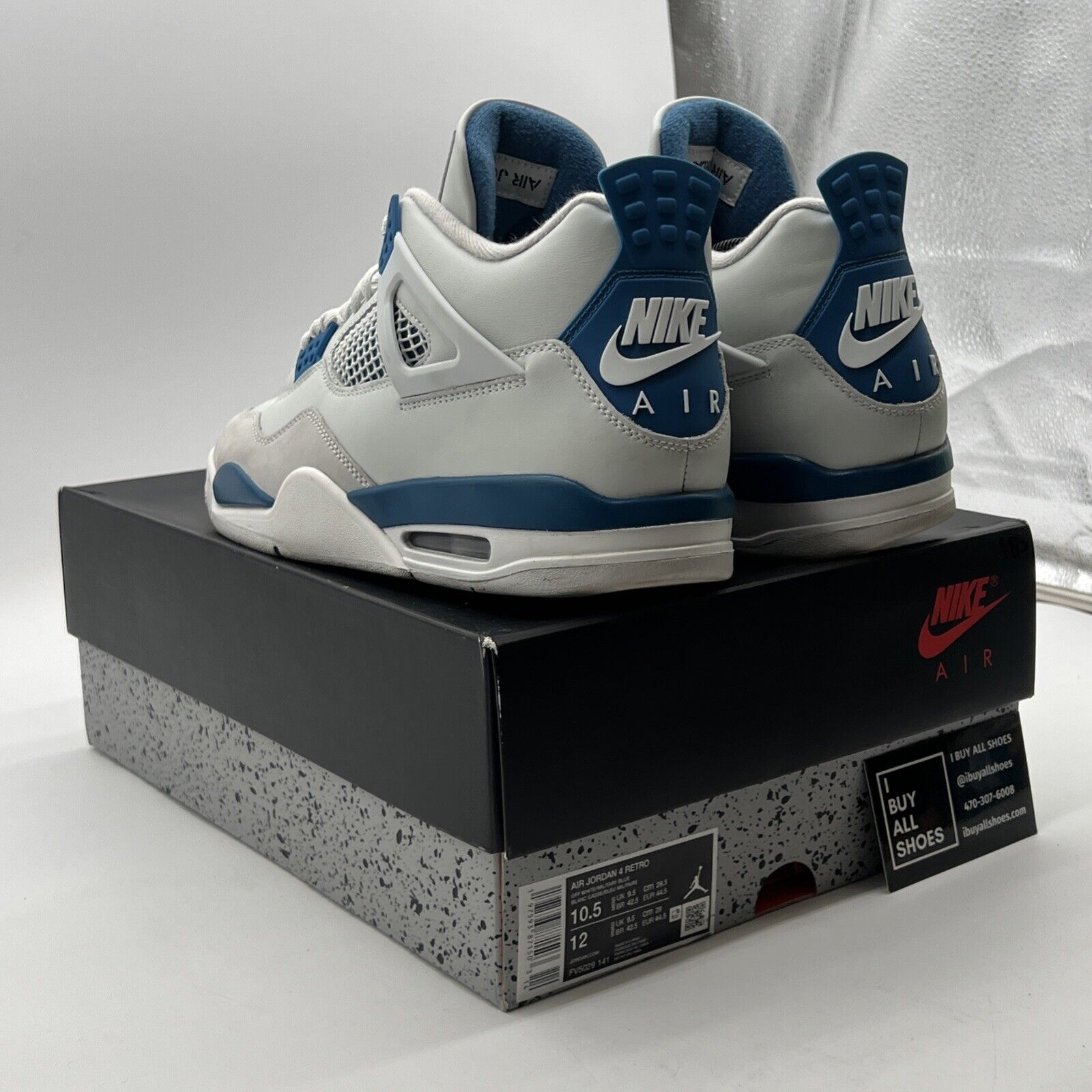 Size 10.5 - Air Jordan 4 Retro 2024 Military Blue (FV5029-141)