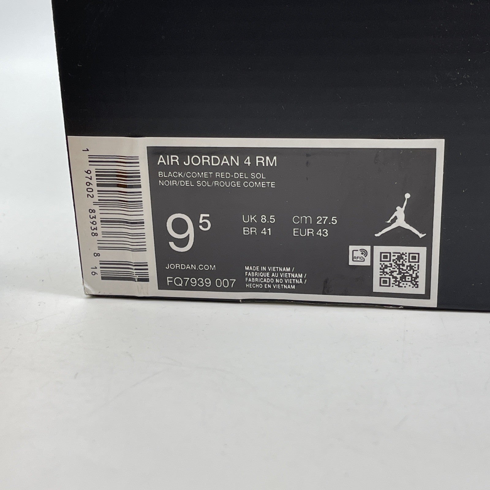 Size 9.5 - Air Jordan 4 RM Bruce Lee Black Yellow Suede Leather (FQ7939-007)
