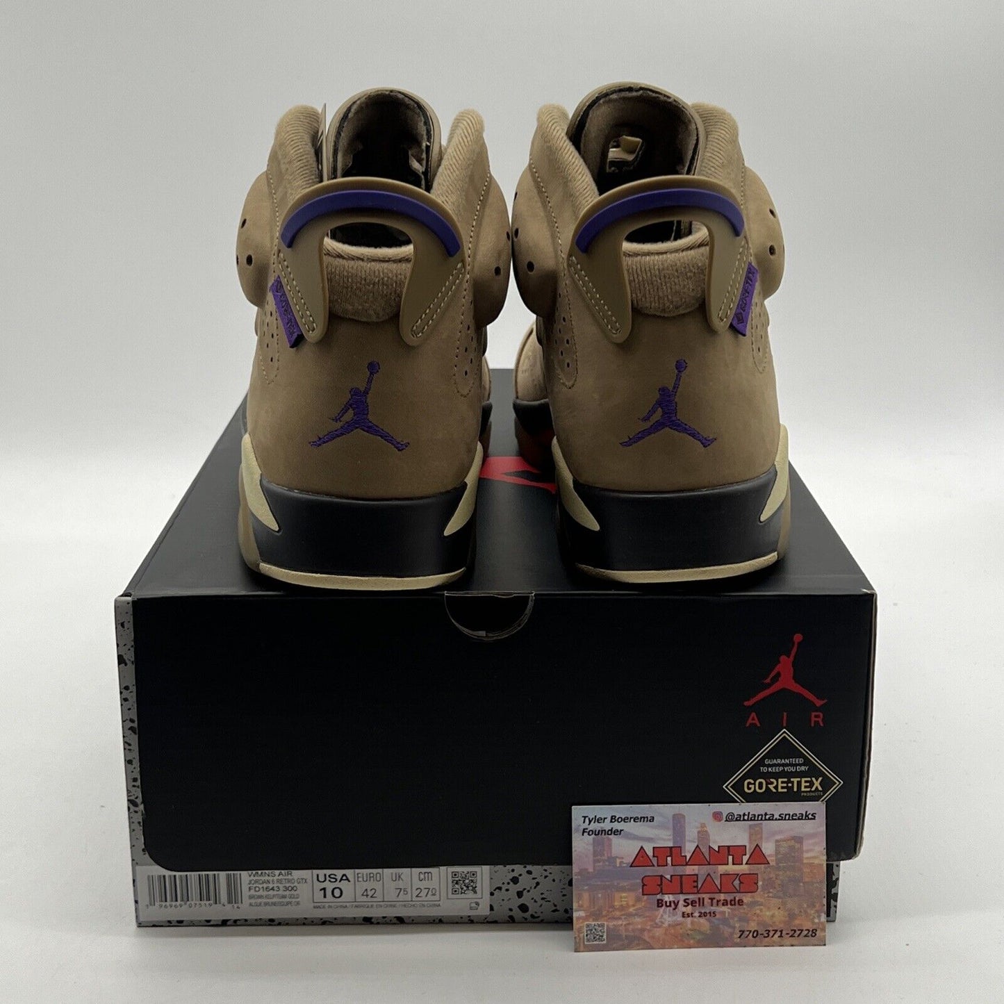 Size 10W - Air Jordan 6 Retro GORE-TEX Brown Kelp (FD1643-300)