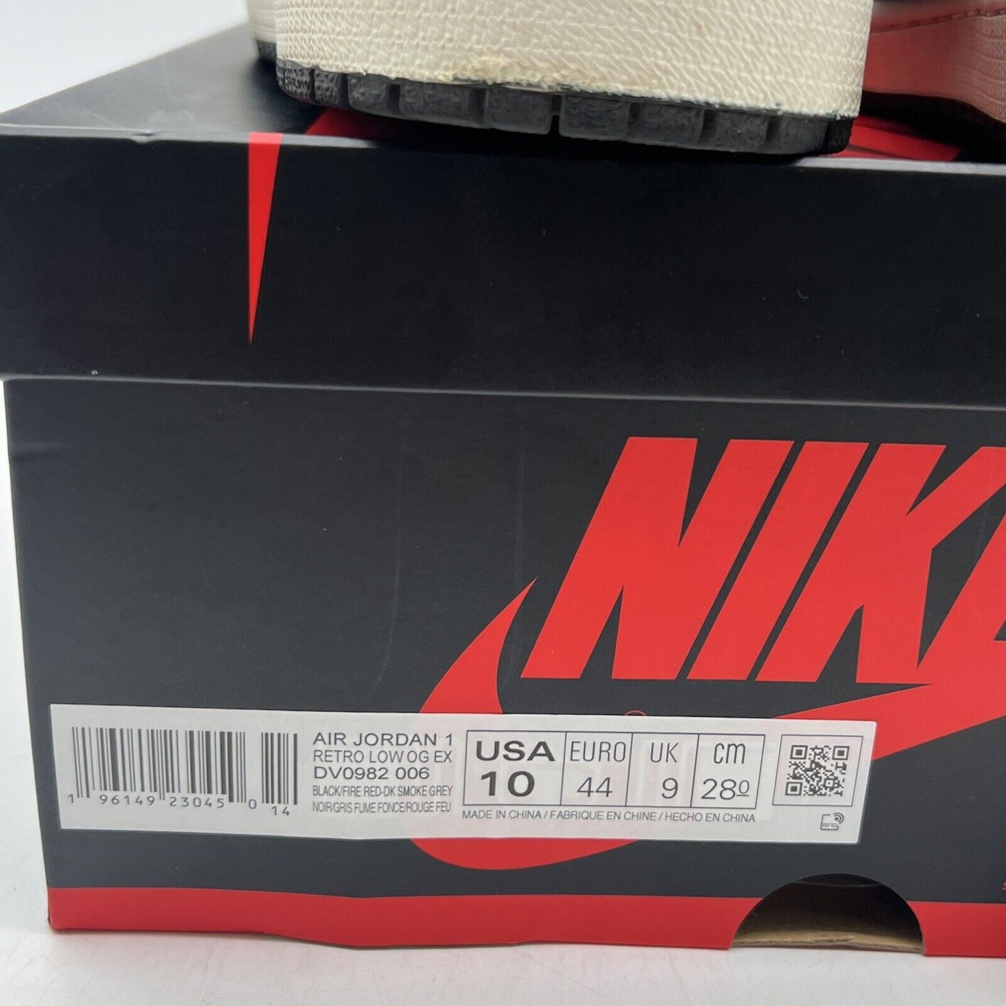Size 10 - Jordan 1 Retro Low OG EX Dark Smoke Gray 2022 (DV0982-006)