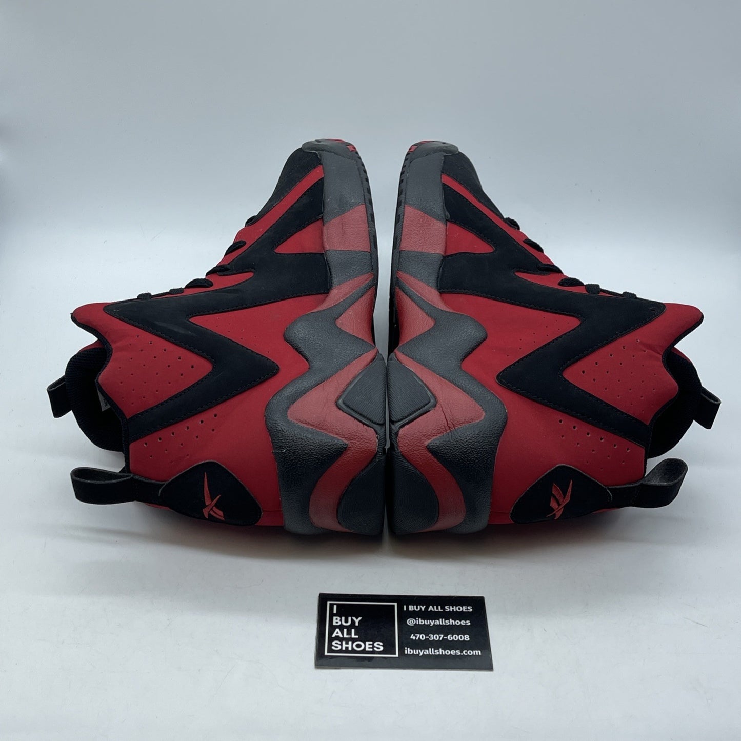 Size 13 - Reebok Kamikaze II Black Red Suede (10656-1260)