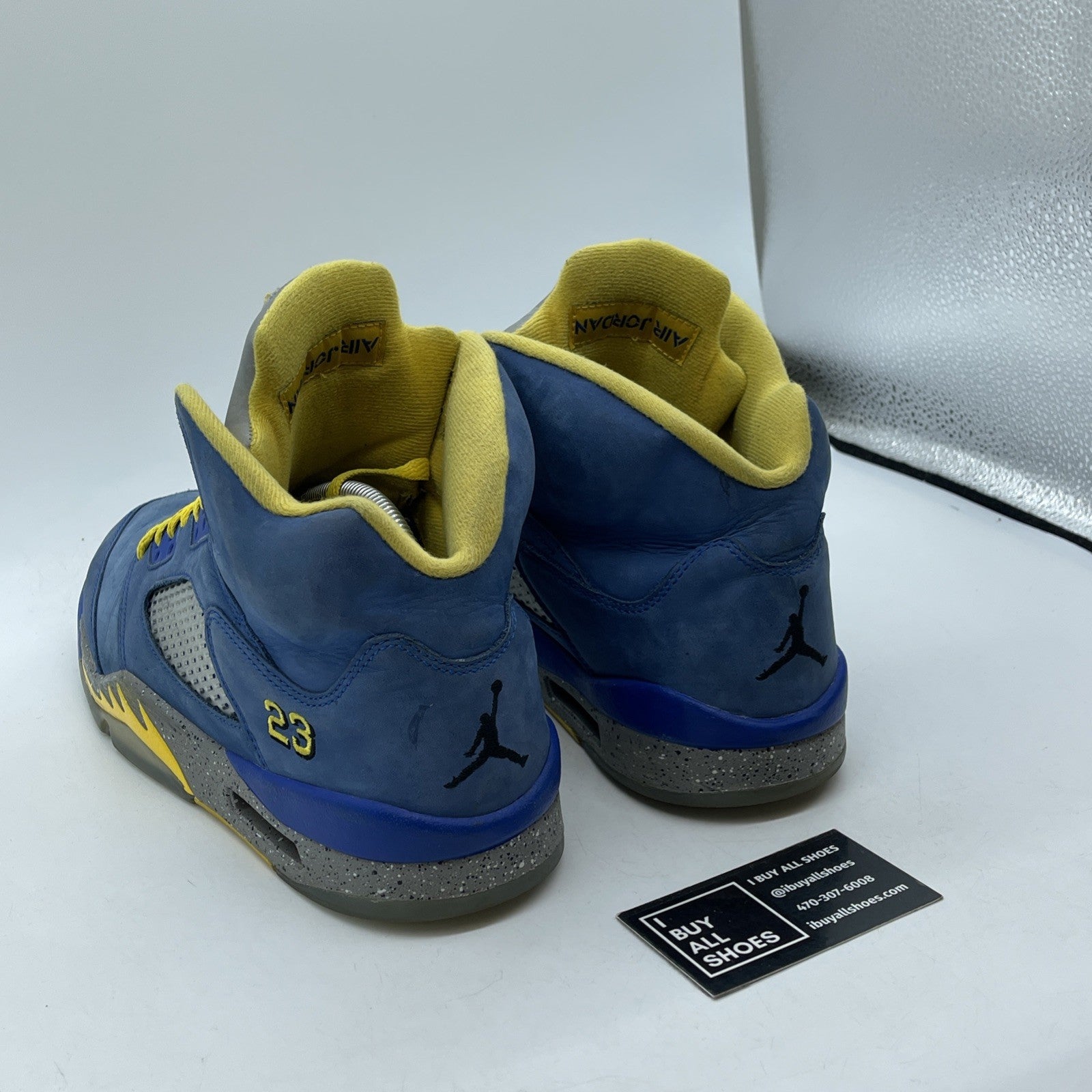 Size 11 - Air Jordan 5 Retro Laney Blue Black Yellow Suede (CD2720-400)
