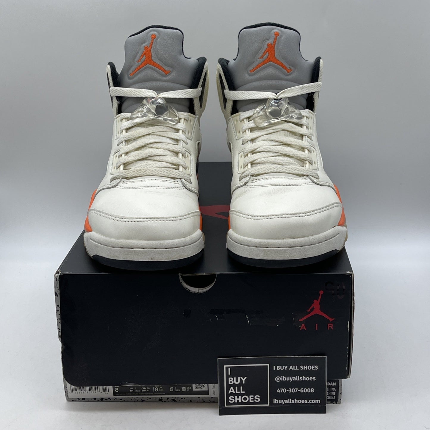 Size 8 - Jordan 5 Shattered Backboard Black Tan Orange Leather (DC1060-100)