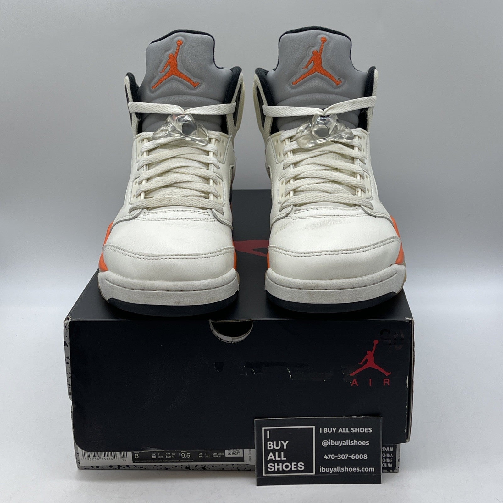 Size 8 - Jordan 5 Shattered Backboard Black Tan Orange Leather (DC1060-100)