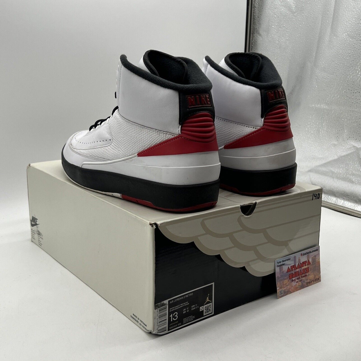 Size 13 - Jordan 2 Retro Mid Chicago Black White Red (DX2454-106)