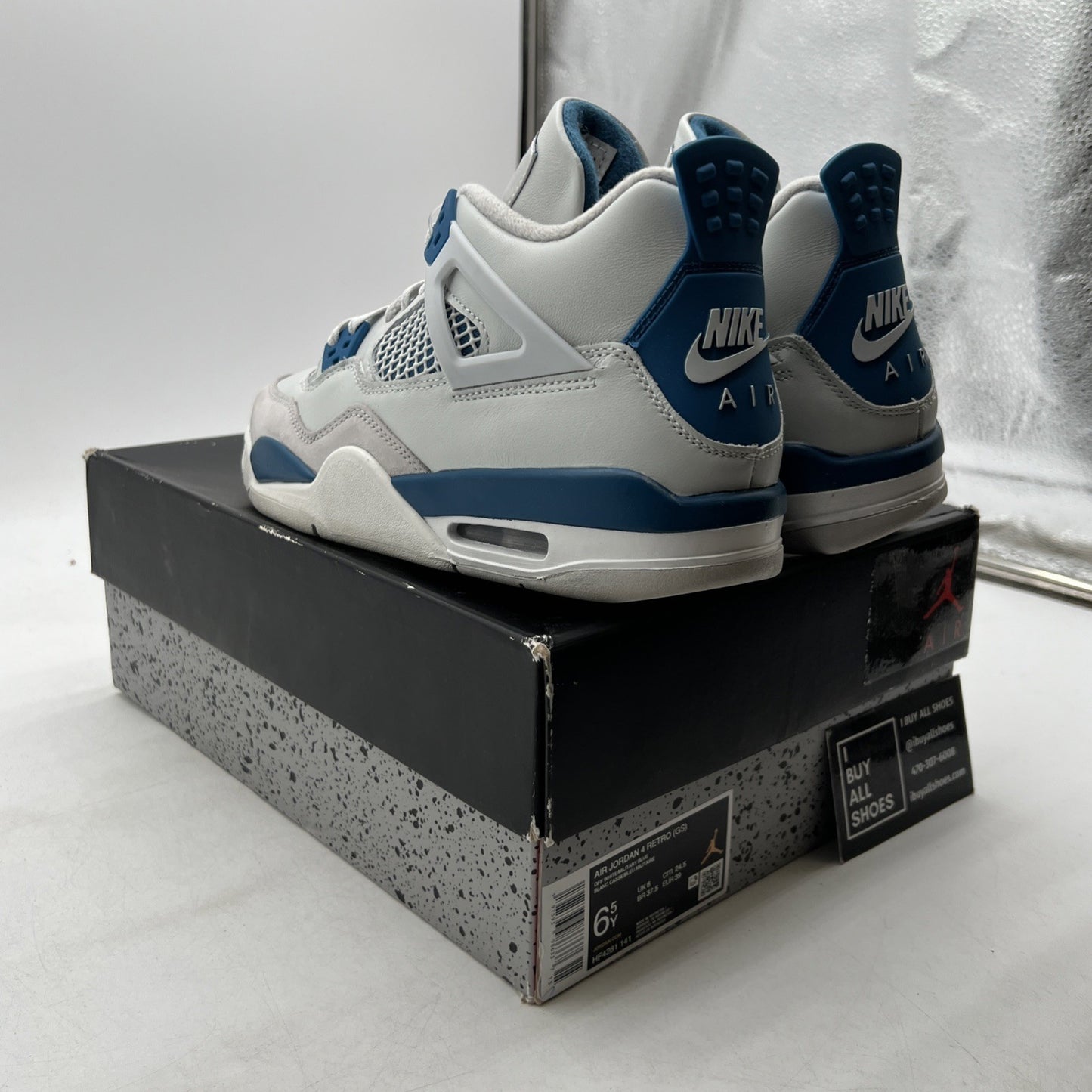 Size 6.5Y - Air Jordan 4 Retro 2024 Military Blue - (HF4281-141)