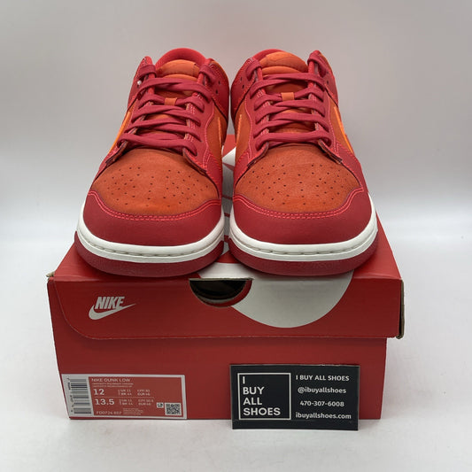 Size 12 - Nike Dunk Low ATL Red White Orange Suede (FD0724-657)