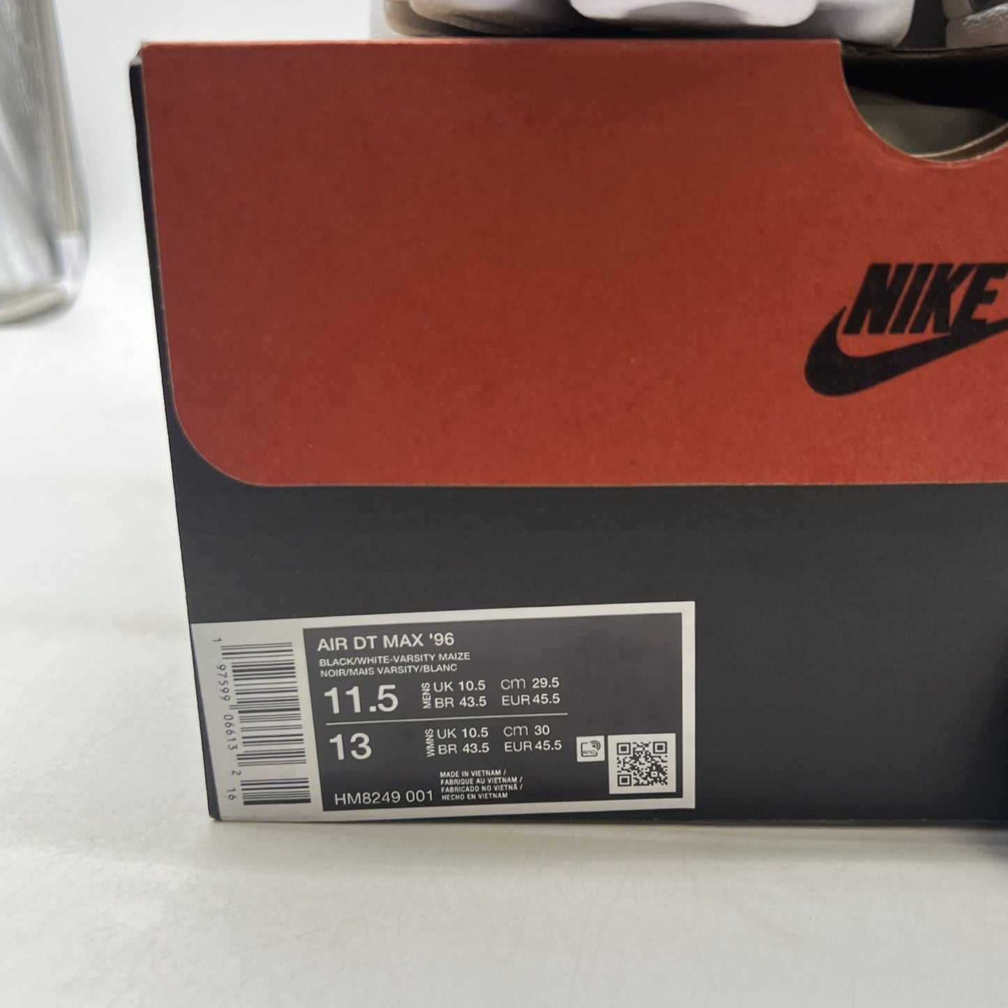 Size 11.5 -  Air Dt Max ‘96 Black White 2024 Yellow Suede Leather  (HM8249-001)