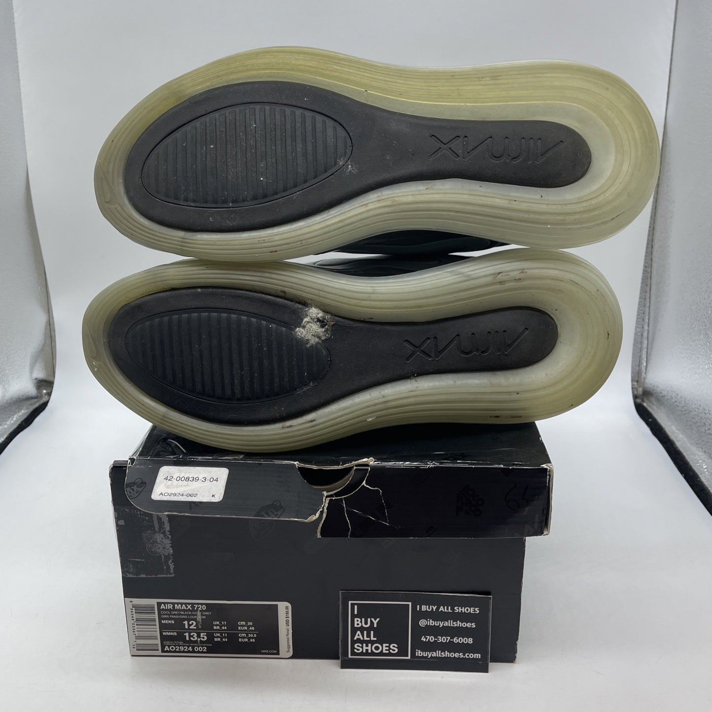 Size 12 - Nike Air Max 720 Cool Grey (AO2924-002)