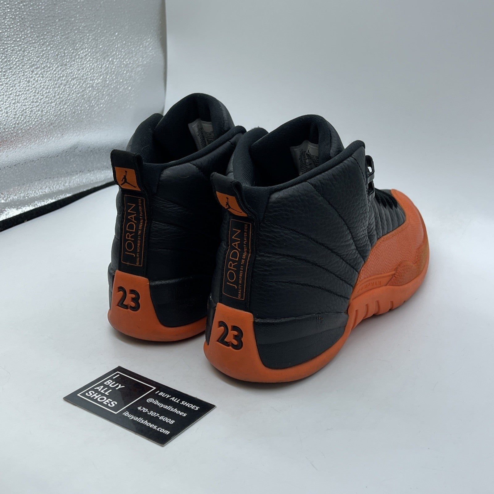 Size 11W - Air Jordan 12 Retro Brilliant Orange Black Leather (FD9101-081)