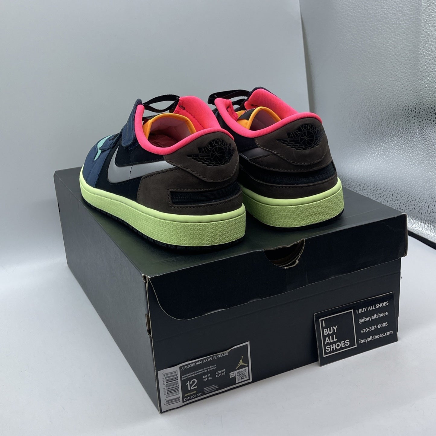 Size 12 - Air Jordan 1 FlyEase Low Tokyo Bio Hack Black Brown Suede (DM1206–201)