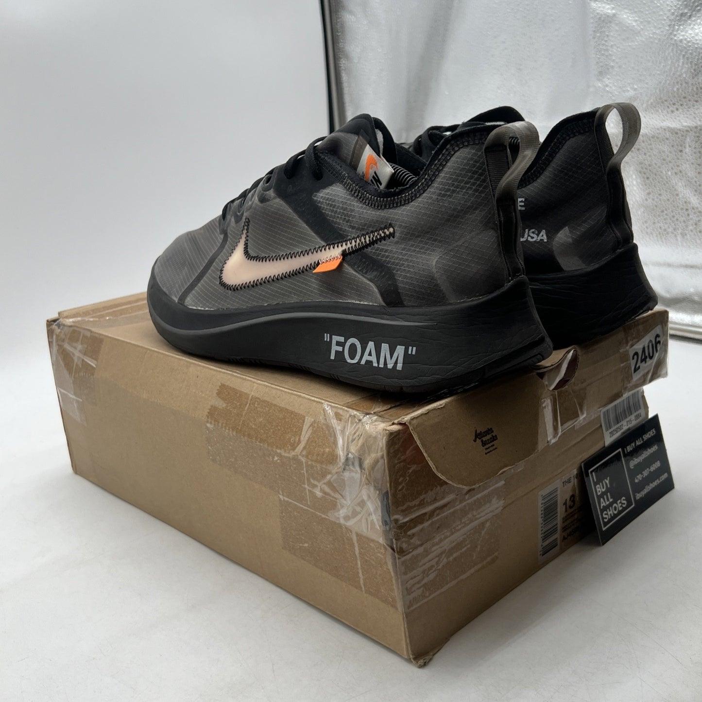 Size 13 - Nike Off-White x Zoom Fly SP Black (AJ4588-001)