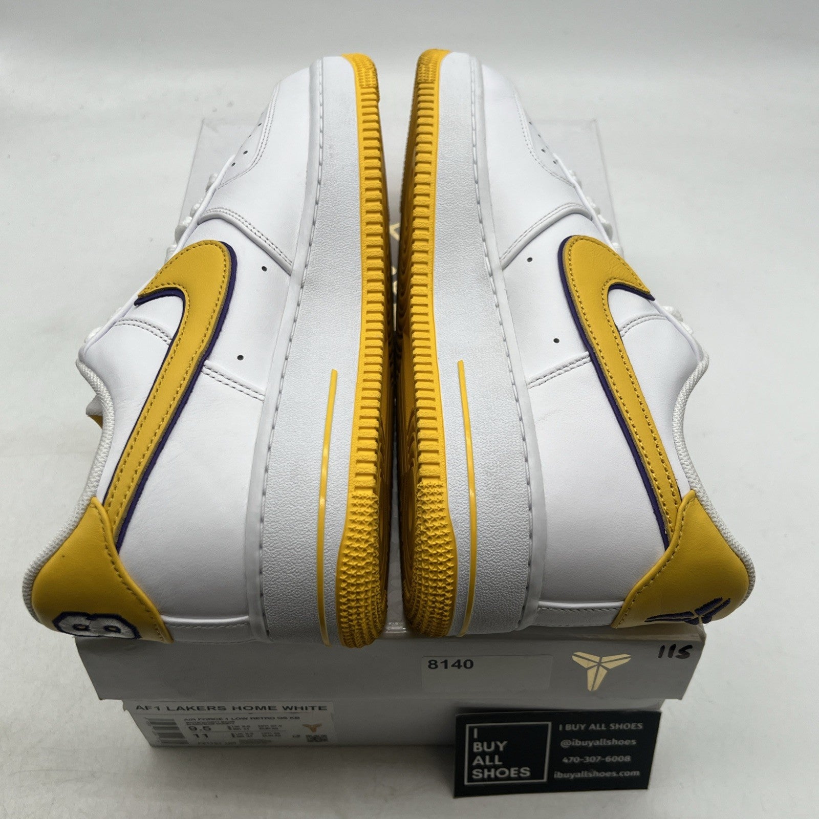 Size 9.5 - Kobe Bryant x Nike Air Force 1 Retro Low Lakers Home (FZ1151-100)