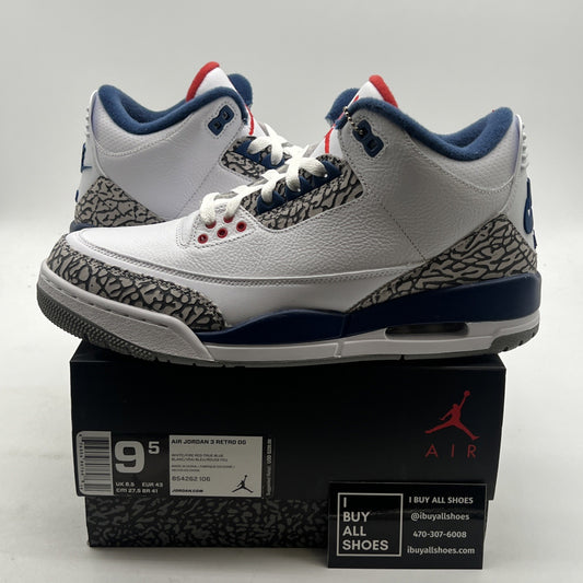 Size 9.5 - Air Jordan 3 Retro OG Mid True Blue (854262-106)