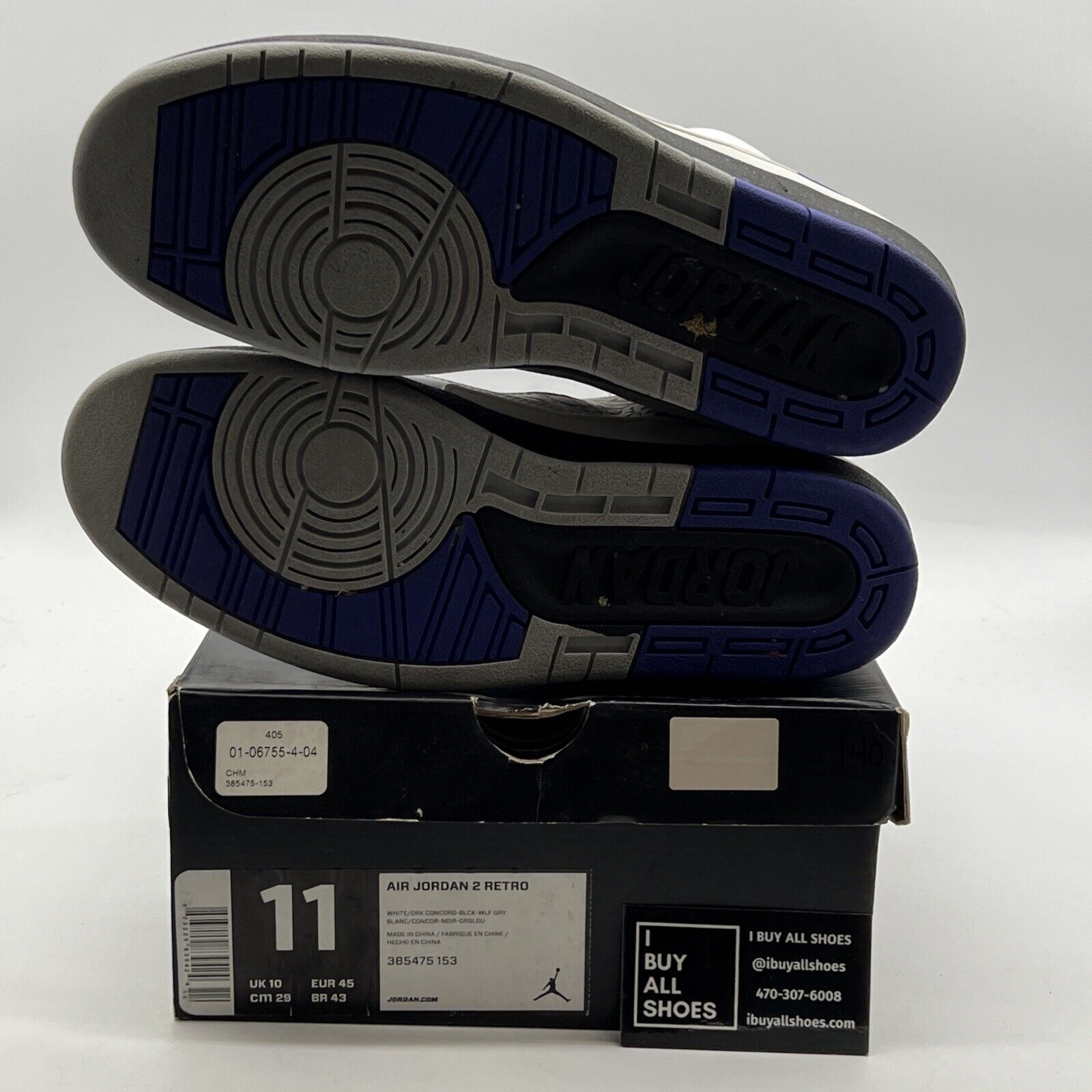 Size 11 - Air Jordan 2 Retro Concord (385475-153)