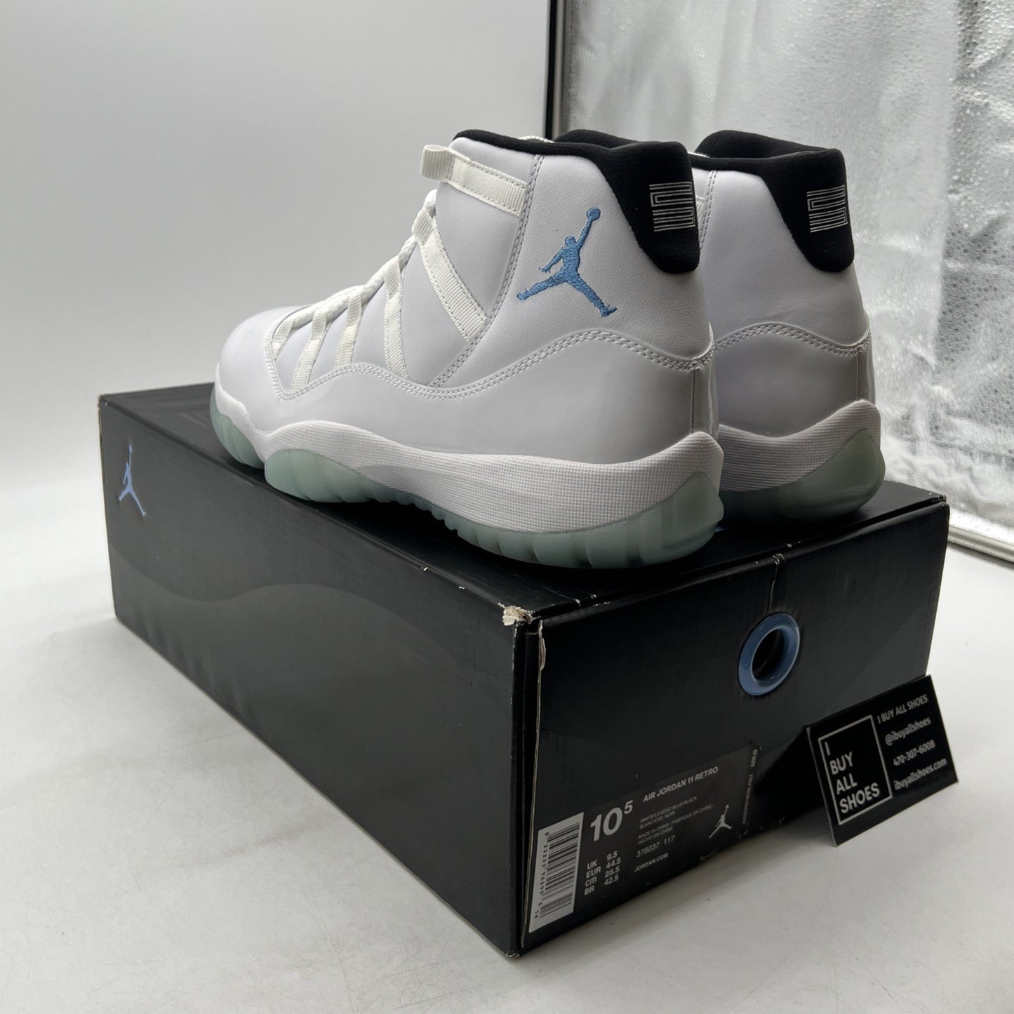 Size 10.5 - Air Jordan 11 Retro High Legend Blue (378037-117)