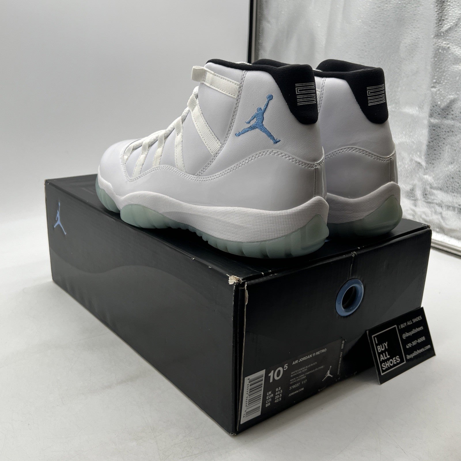 Size 10.5 - Air Jordan 11 Retro High Legend Blue (378037-117)