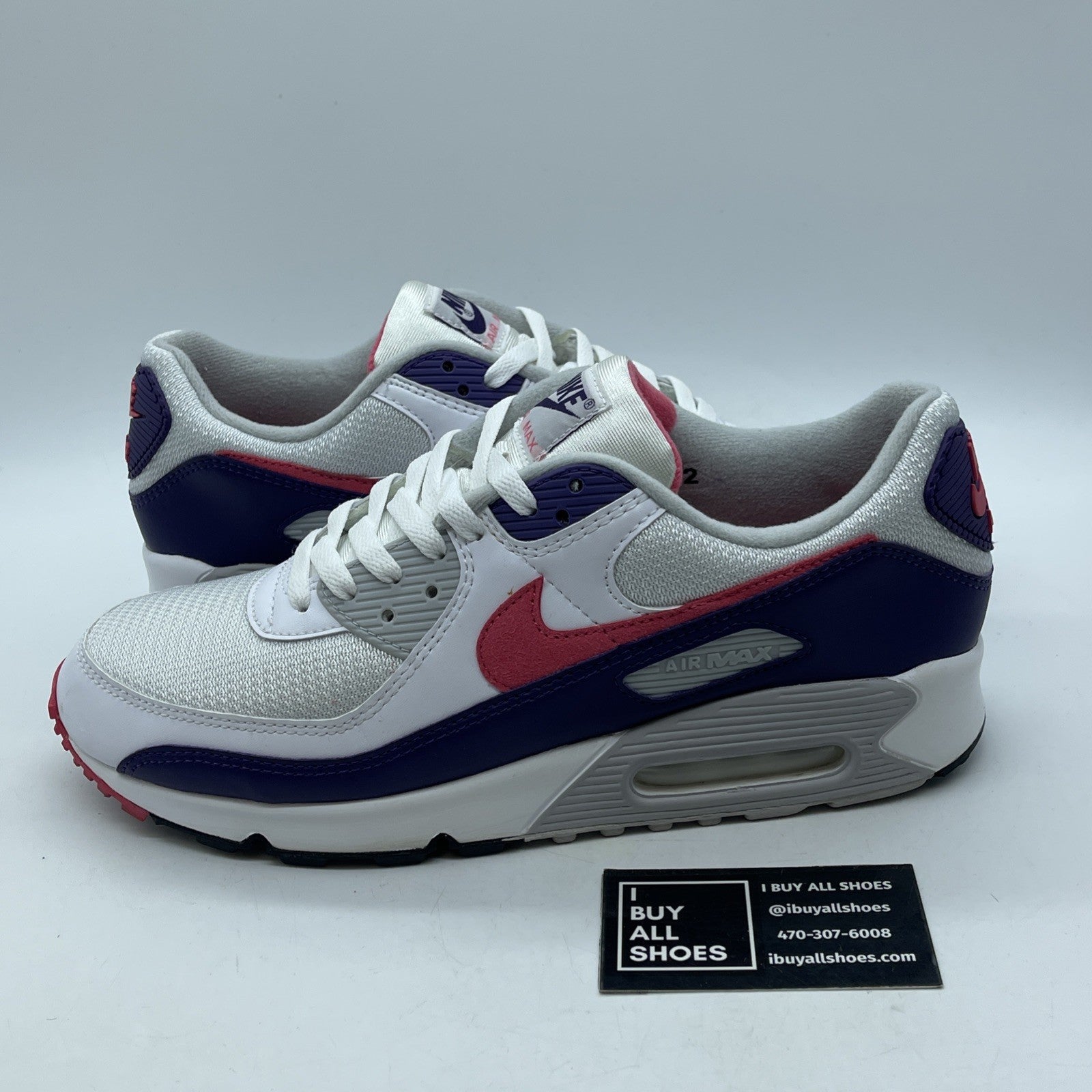 Size 12 - Nike Air Max 90 Retro 2020 Eggplant White Suede Leather (AJ1700-600)
