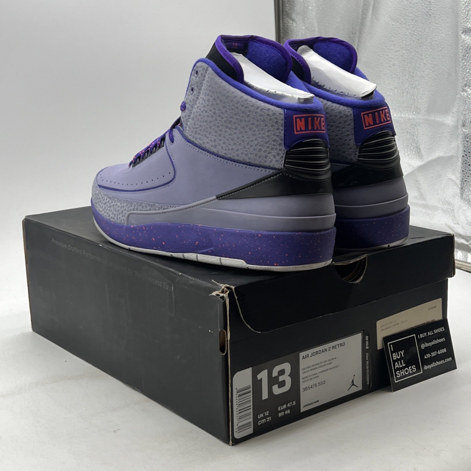 Size 13 - Air Jordan 2 Retro Iron Purple (385475-553)
