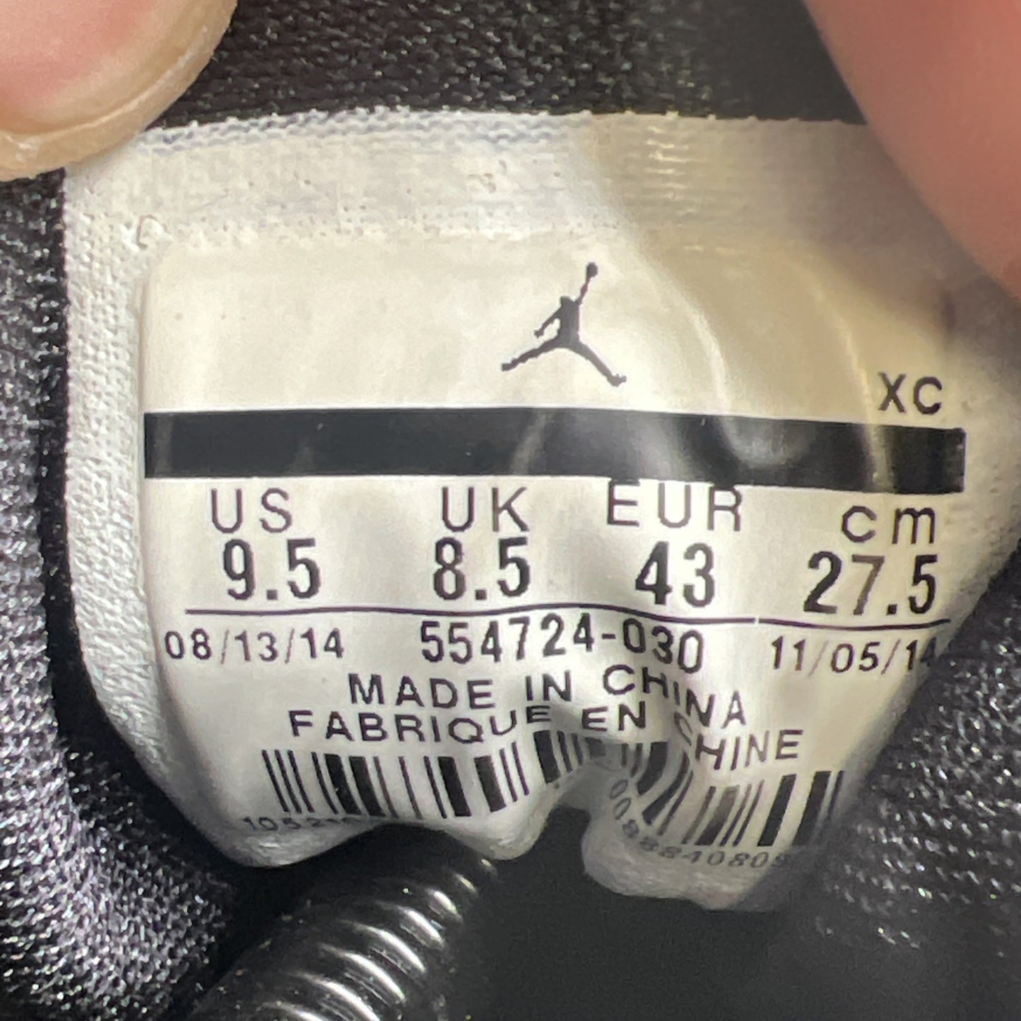 Size 9.5 - Air Jordan 1 Mid Black (554724-030)