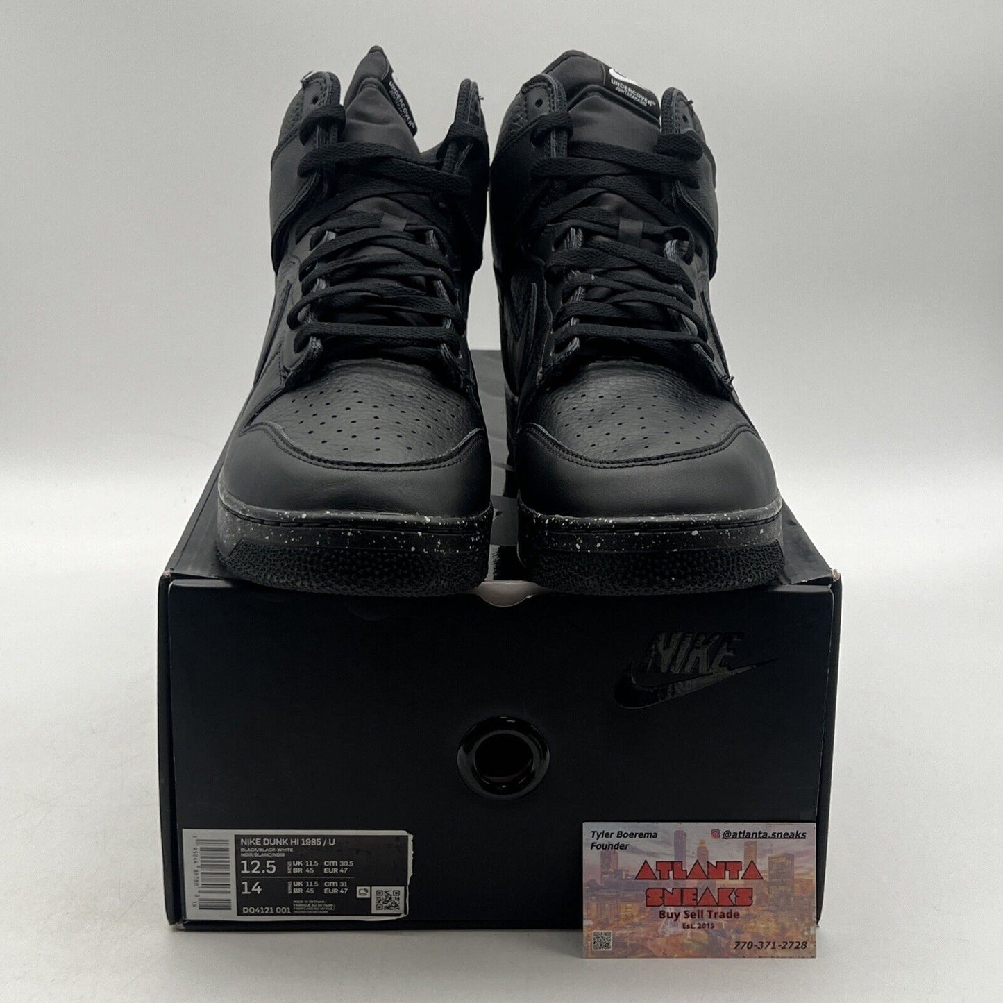 Size 12.5 - Nike Undercover x Dunk 1985 High Chaos - Black White (DQ4121-001)