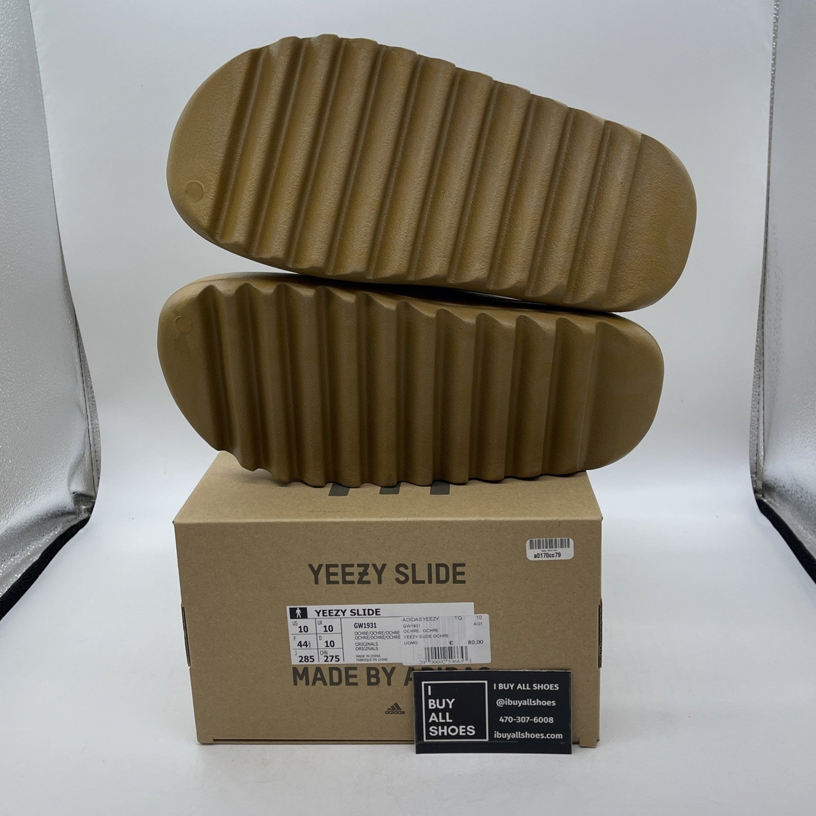 Size 10 - adidas Yeezy Slide 'Ochre' Brown Rubber (GW1931)