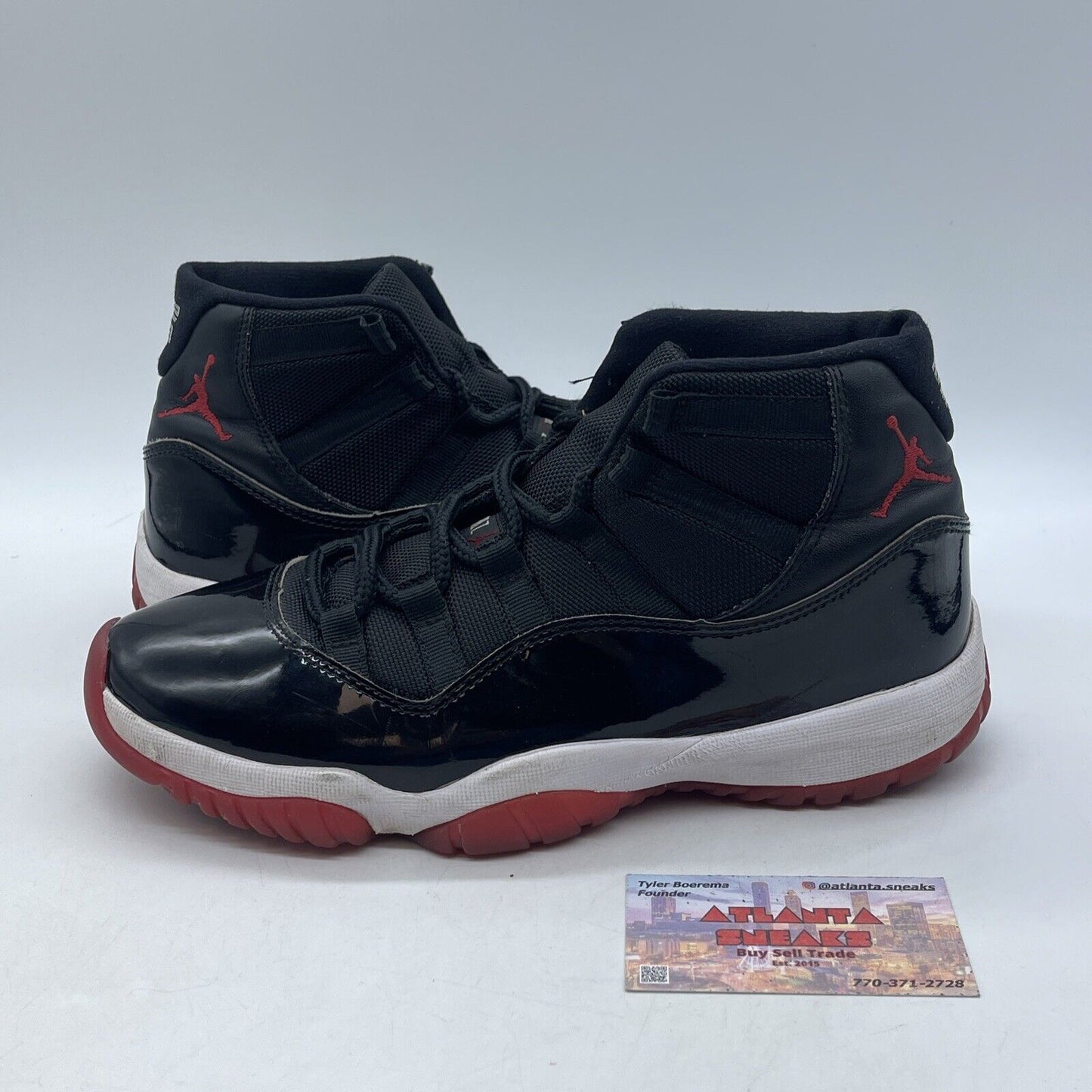 Size 8 - Jordan 11 Retro High Bred Red White Black Leather Suede (378037-061)