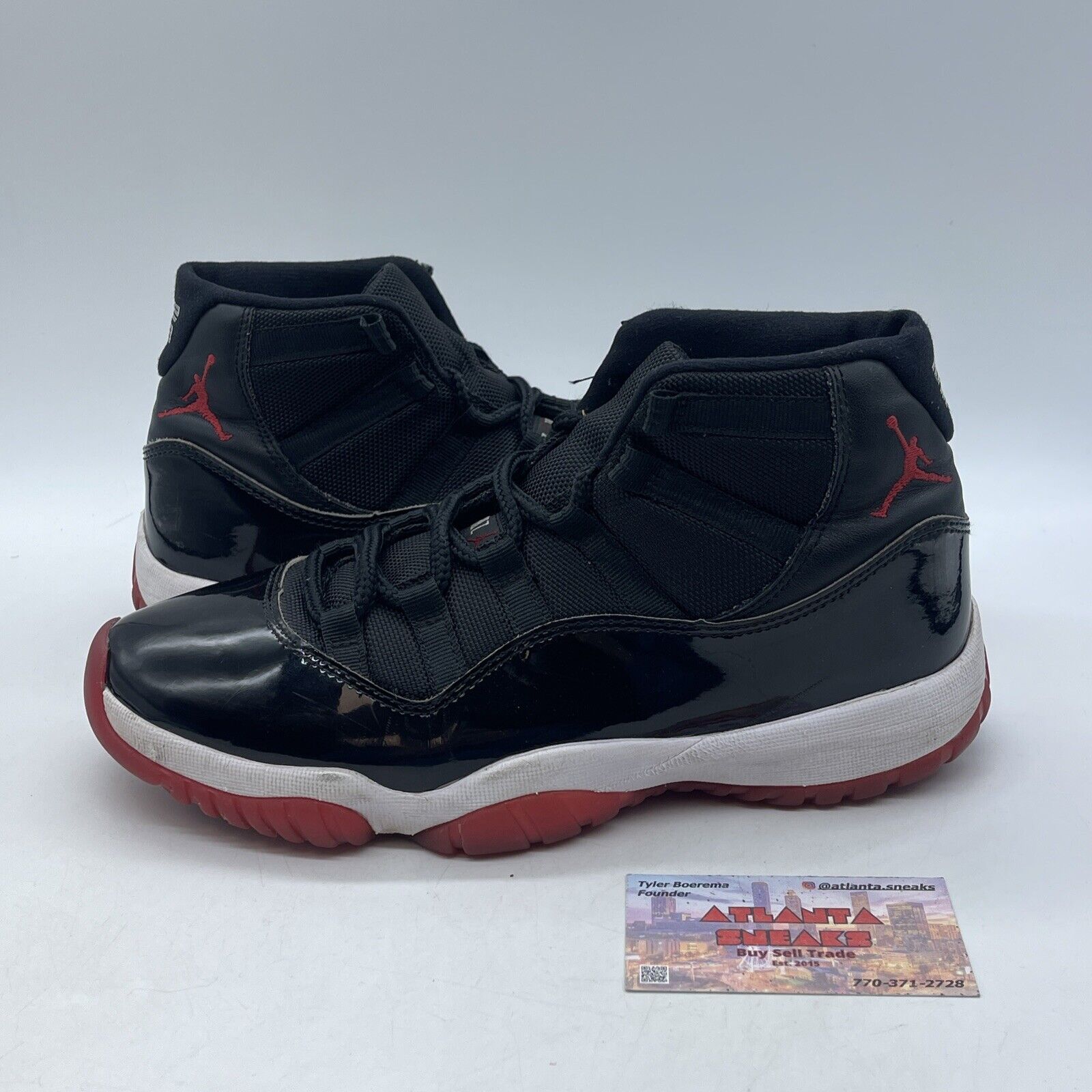 Size 8 - Jordan 11 Retro High Bred Red White Black Leather Suede (378037-061)