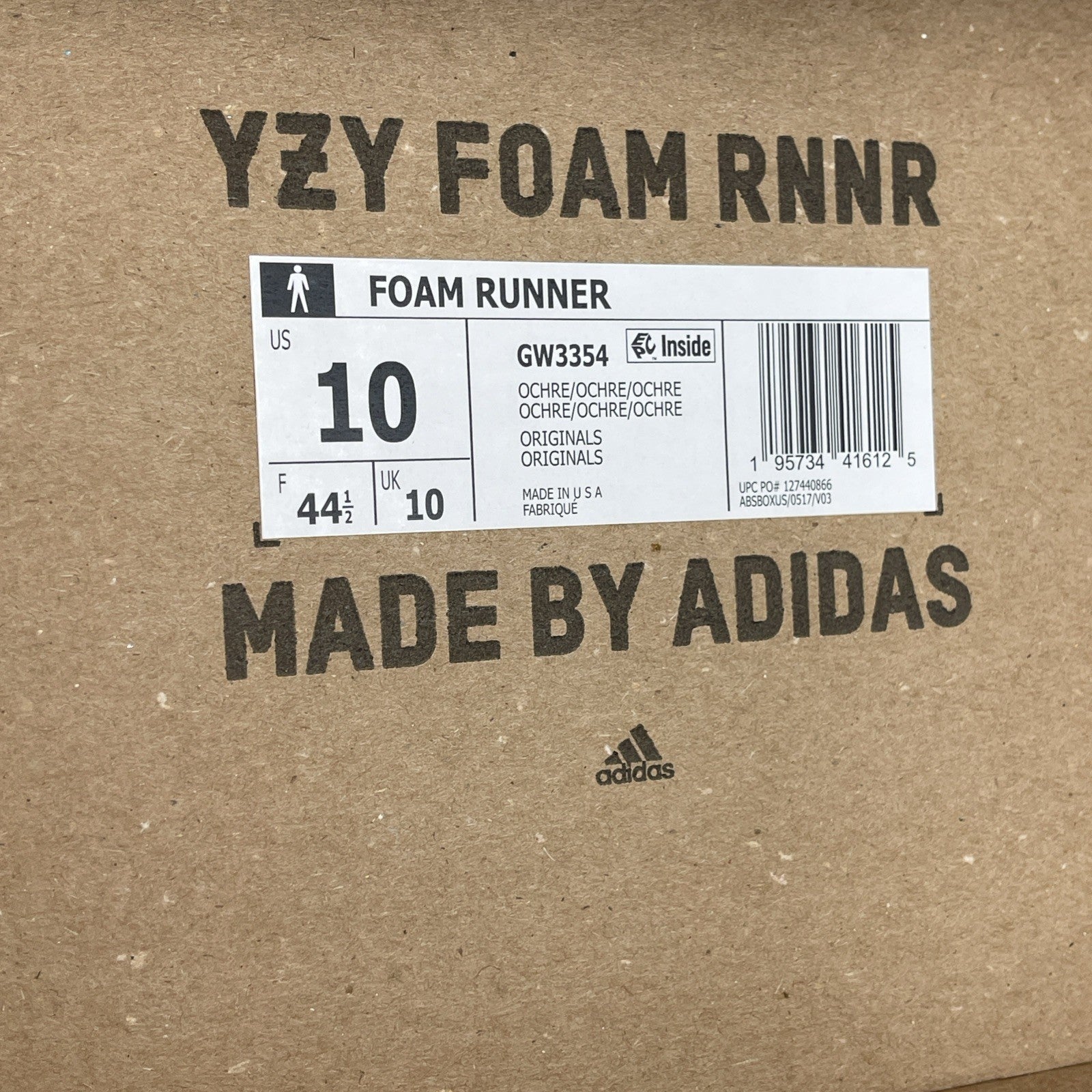 Size 10 - adidas Yeezy Foam RNNR Ochre Brown (GW3354)