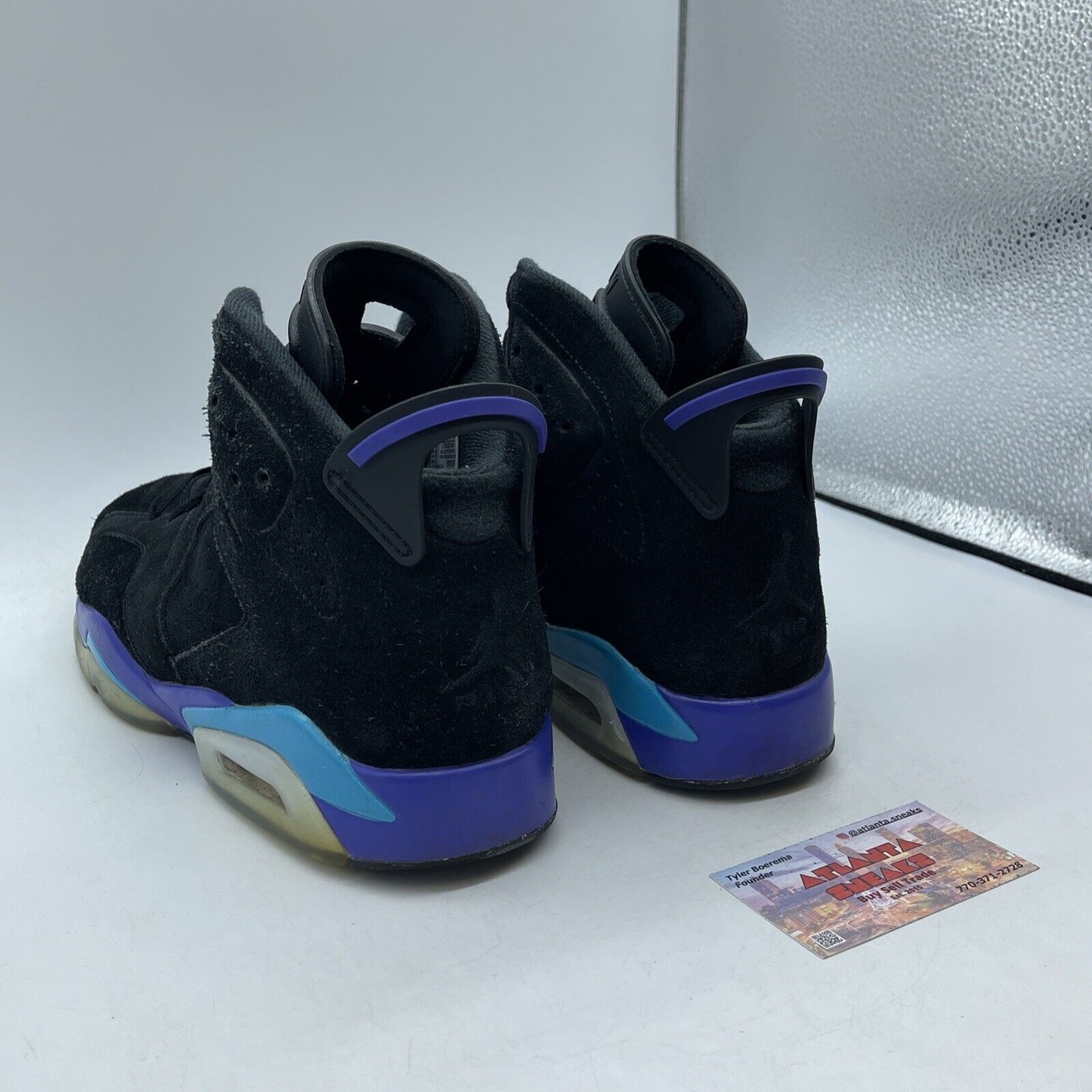 Size 11 - Air Jordan 6 Retro Aqua Black Blue Purple White Suede (CT8529-004)