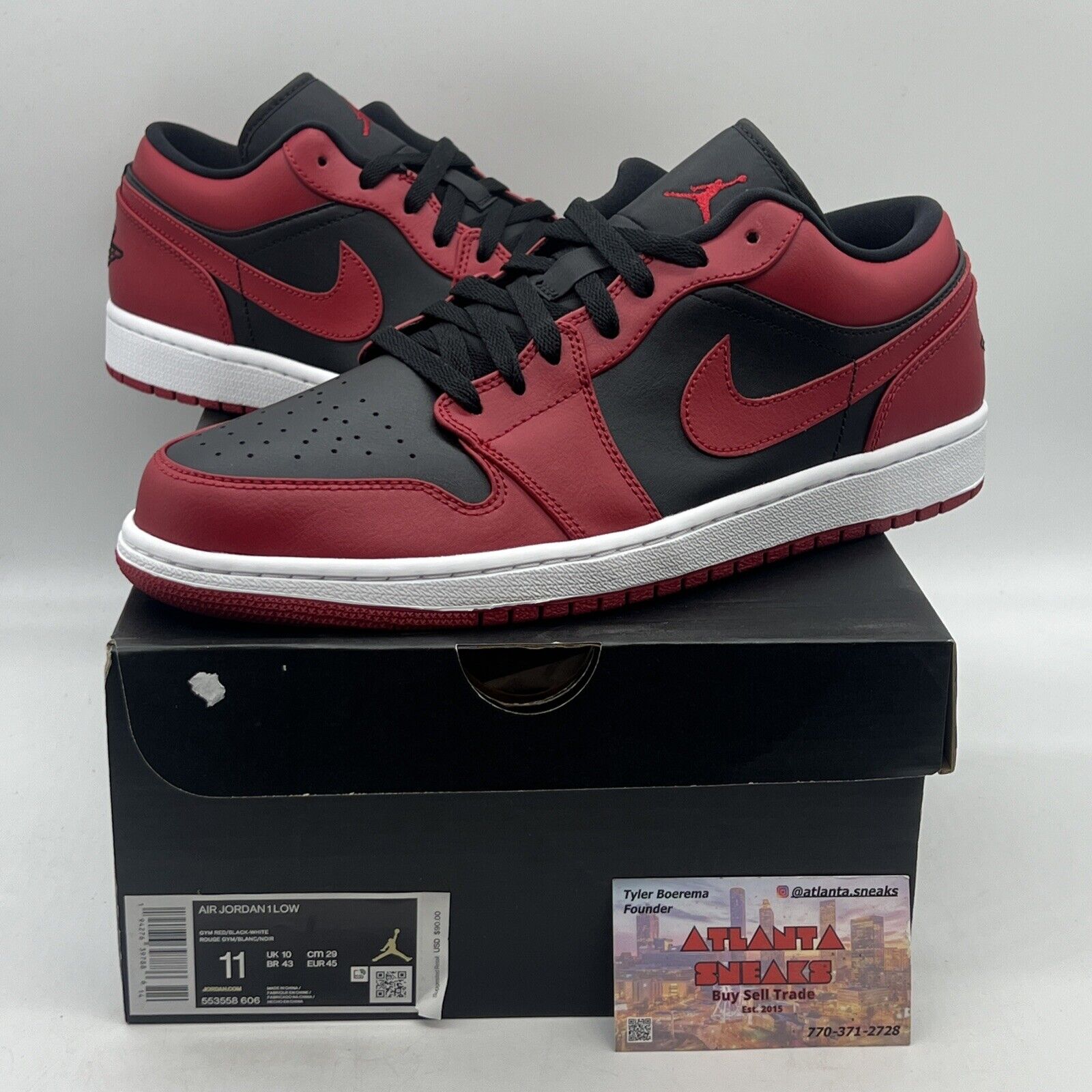 Size 11 - Air Jordan 1 Reverse Bred Red White Black Brand New Og All DS