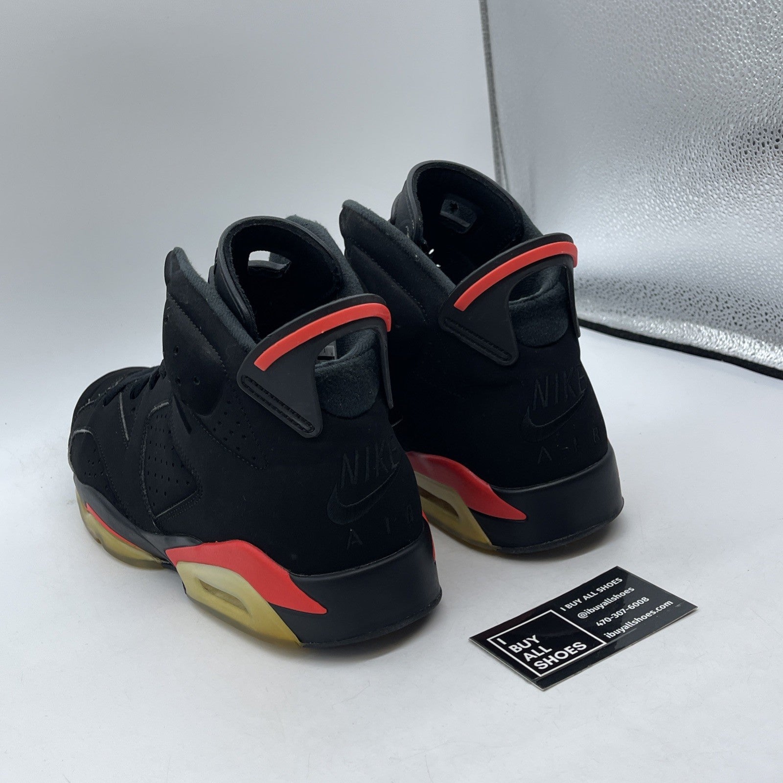 Size 13 - Jordan 6 Retro Mid Infrared Black Suede (384664-060)