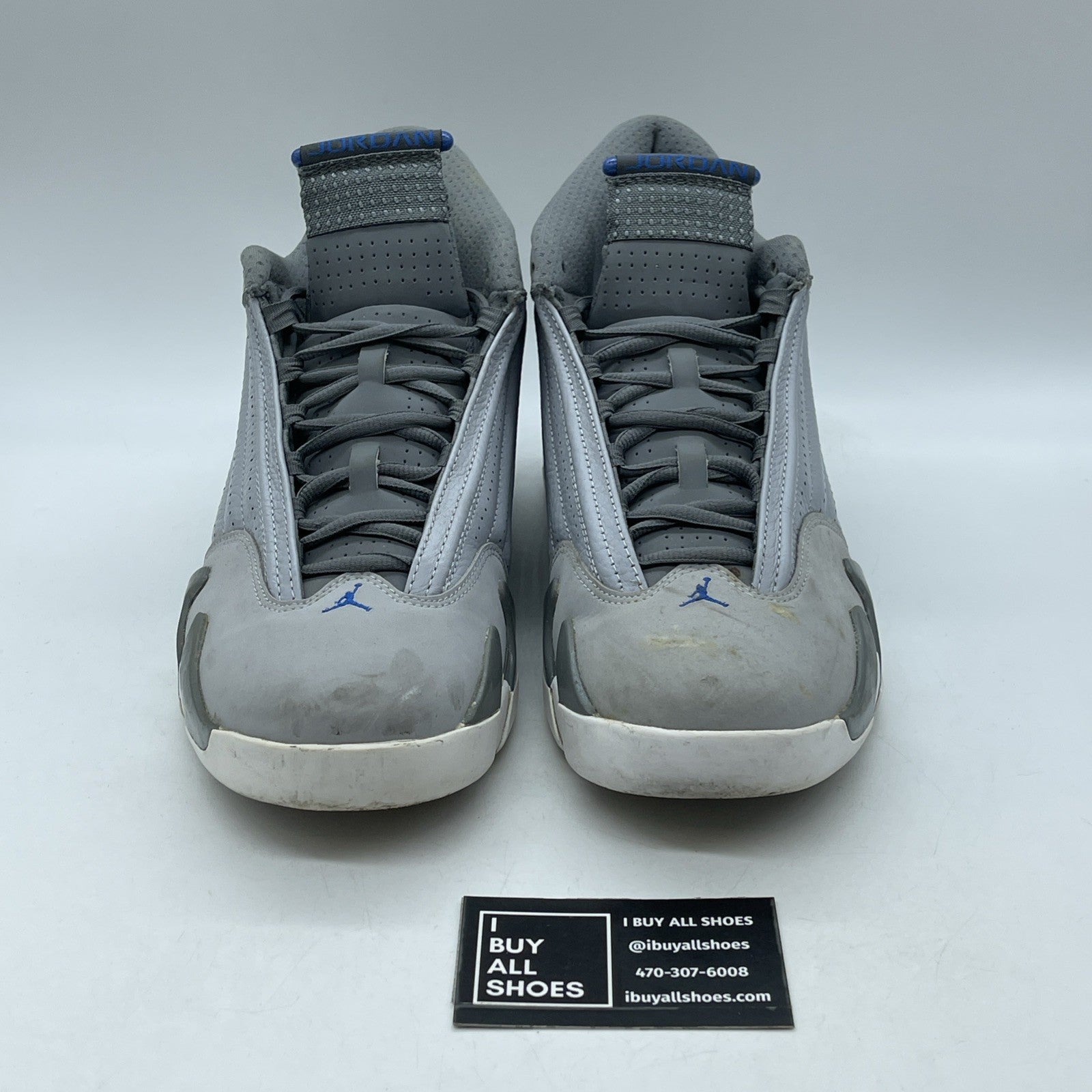 Size 10.5 - Air Jordan 14 Retro Wolf Grey (487471-004)