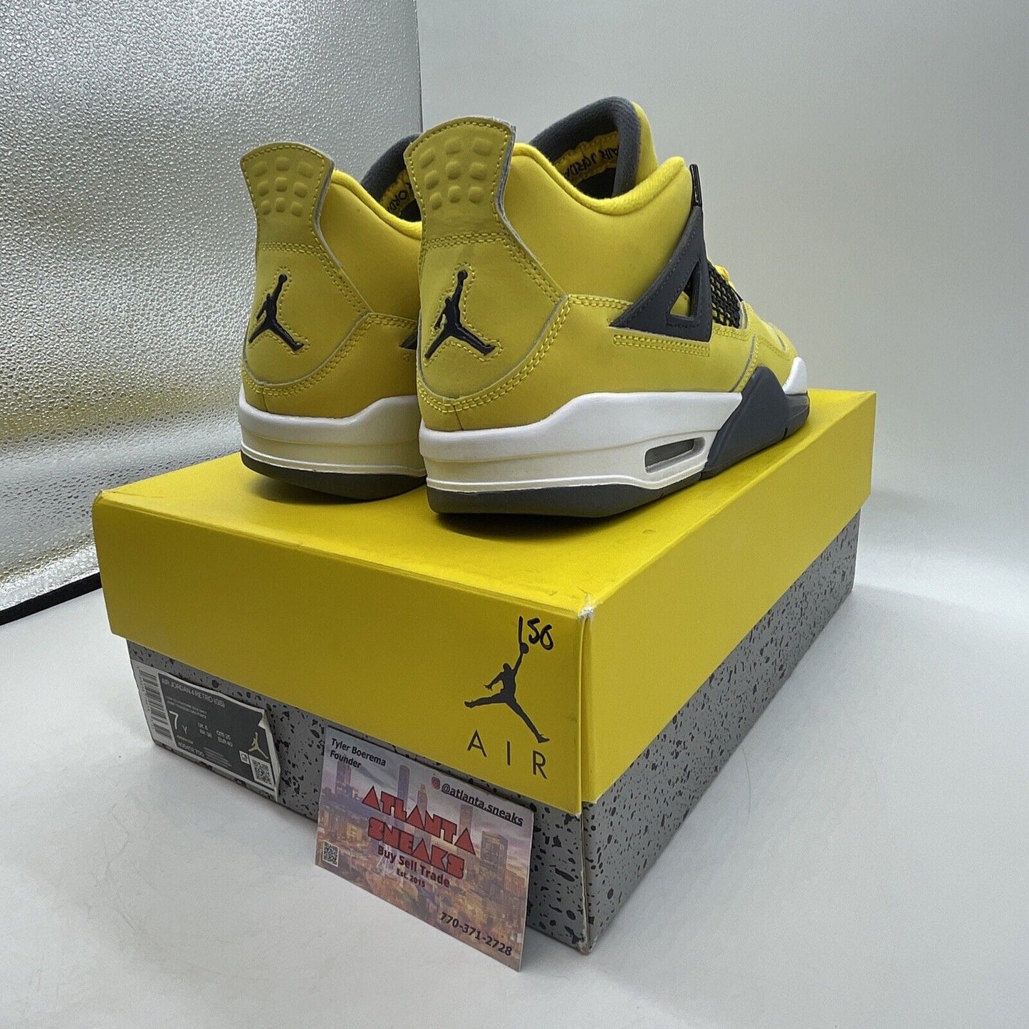 Size 7Y - Jordan 4 Retro GS Tour Yellow  White Suede (408452700)