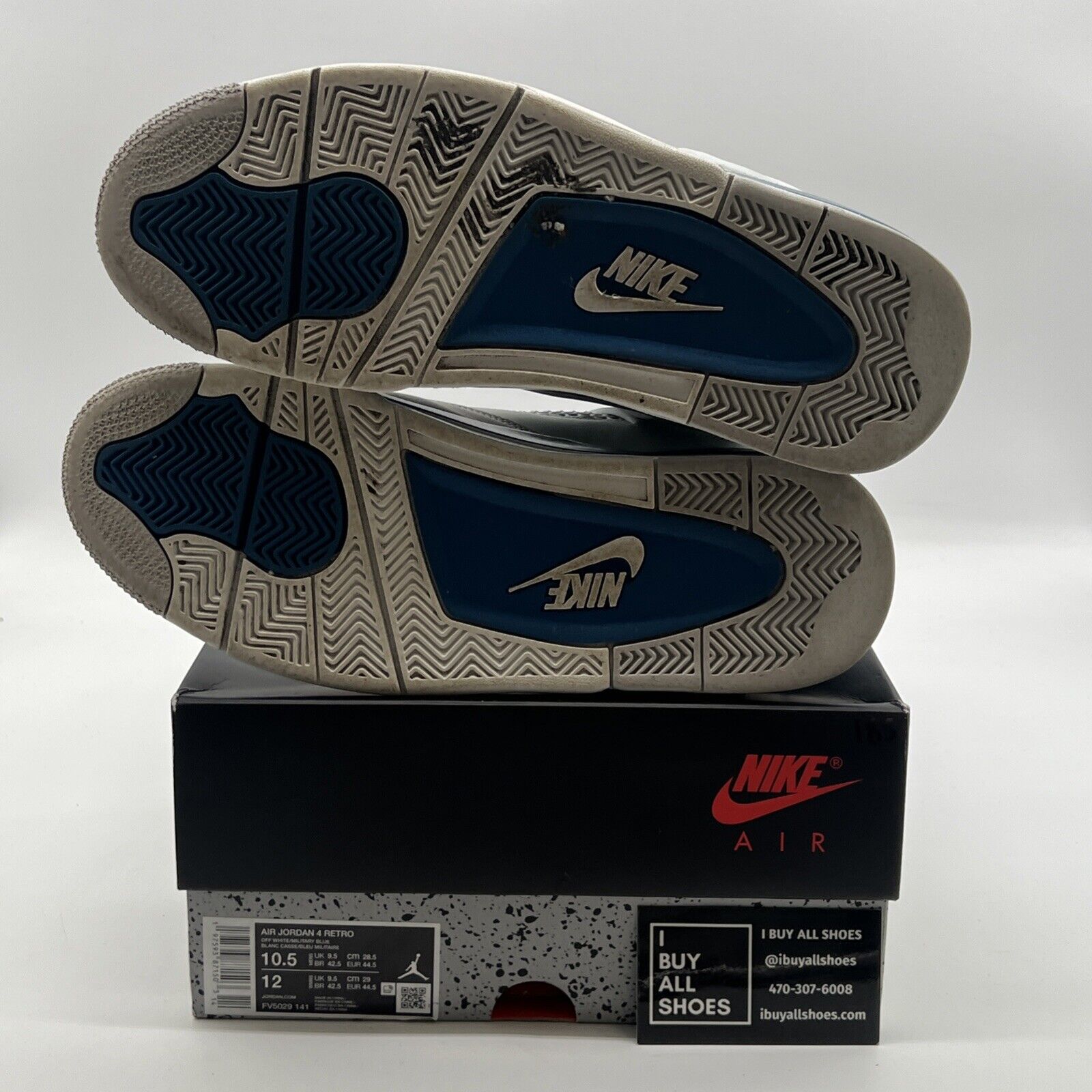 Size 10.5 - Air Jordan 4 Retro 2024 Military Blue (FV5029-141)