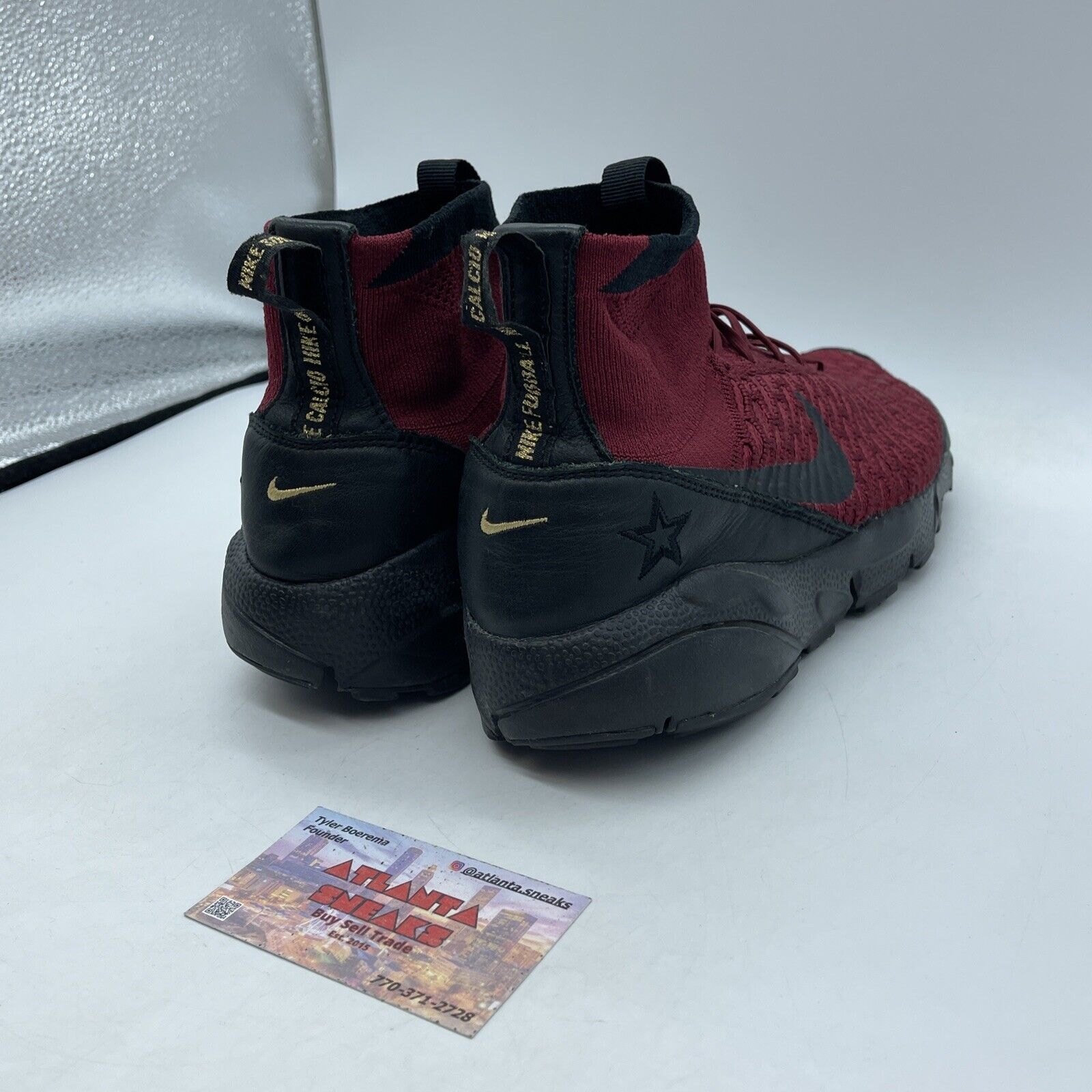 Size 9 - Nike Air Footscape Magista Team Red Gold Suede Black (830600-600)