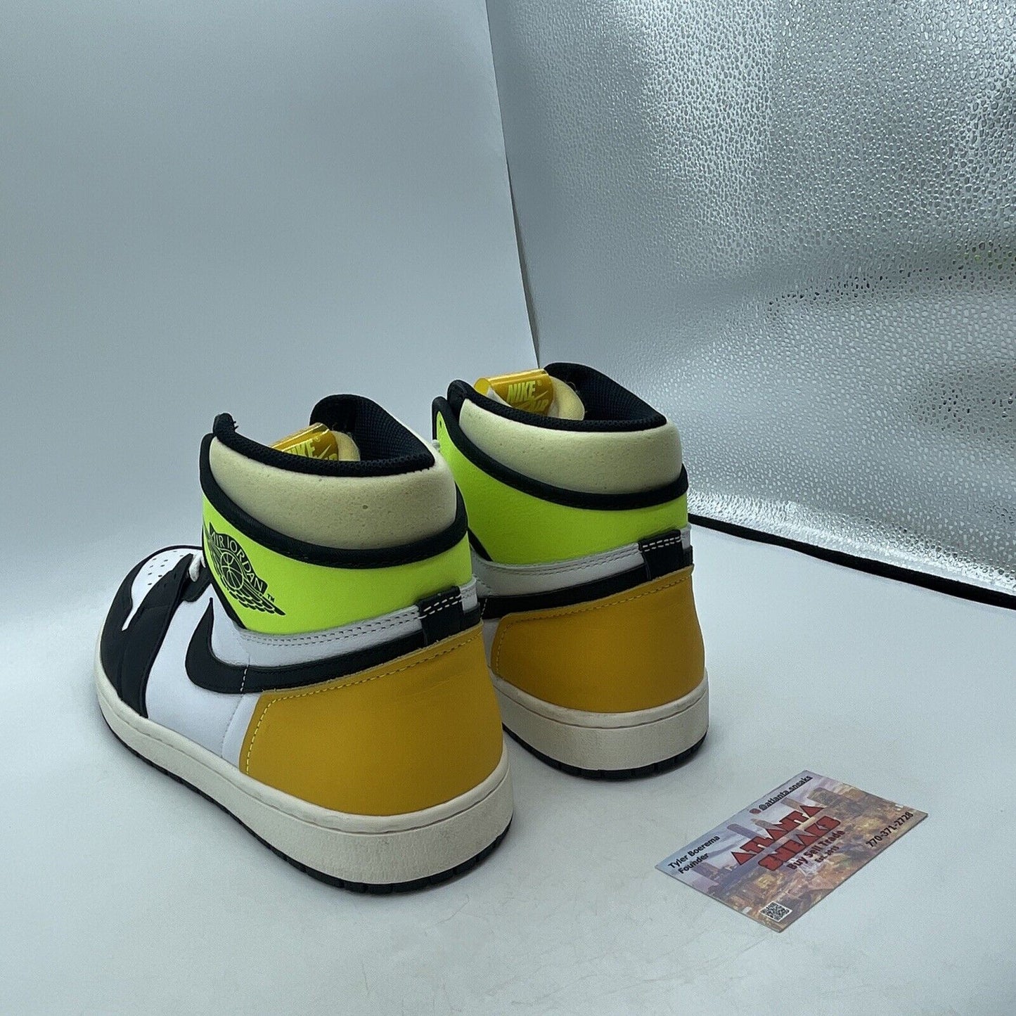 Size 11 - Jordan 1 Retro High OG Volt Black Yellow Green White (555088-118)