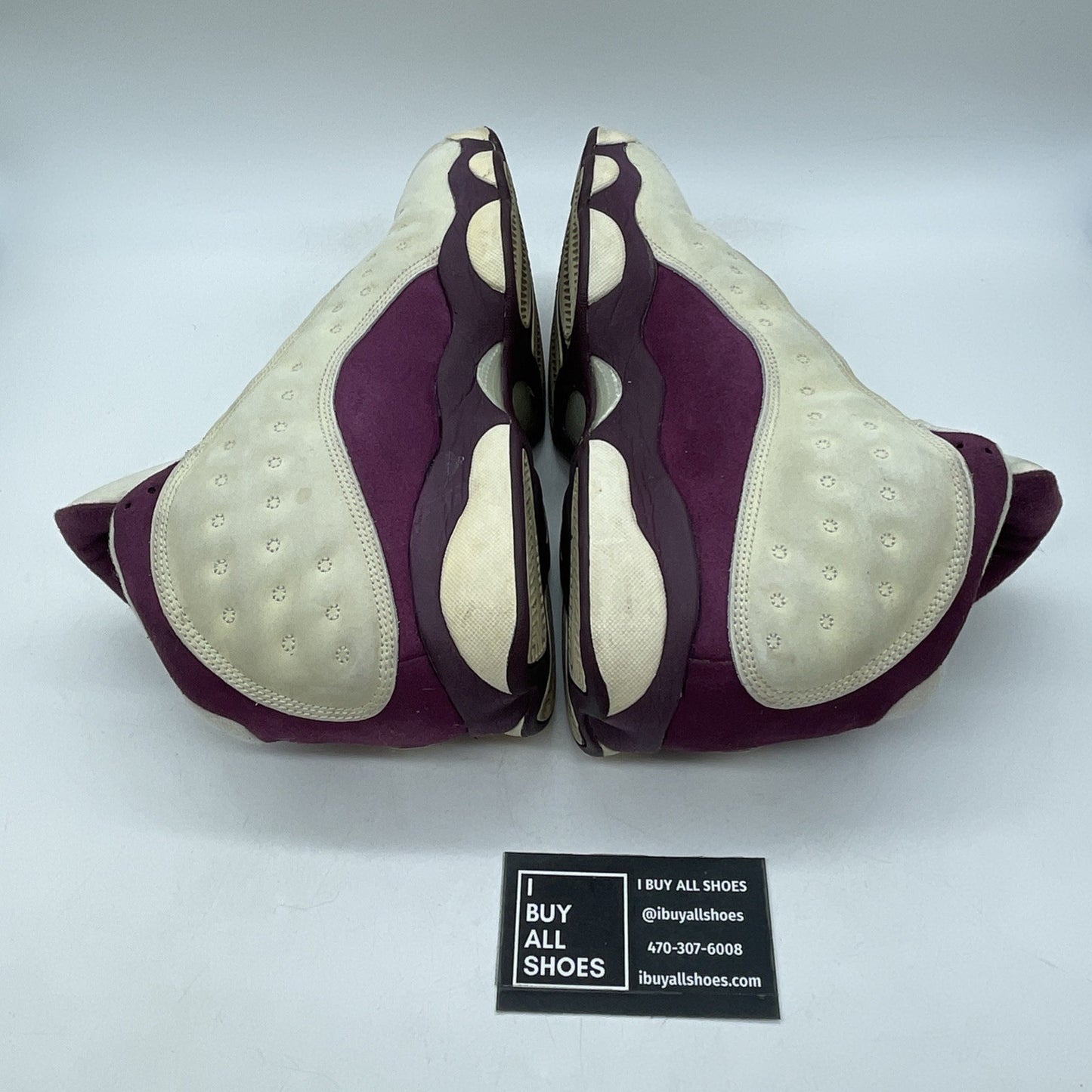 Size 8.5Y (GS) - Jordan 13 Retro Mid Bordeaux Purple Tan Suede (439358-112)