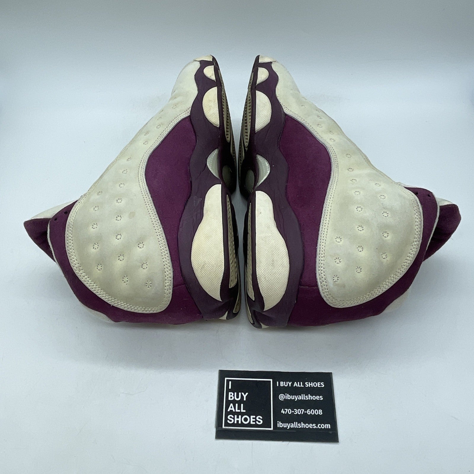 Size 8.5Y (GS) - Jordan 13 Retro Mid Bordeaux Purple Tan Suede (439358-112)
