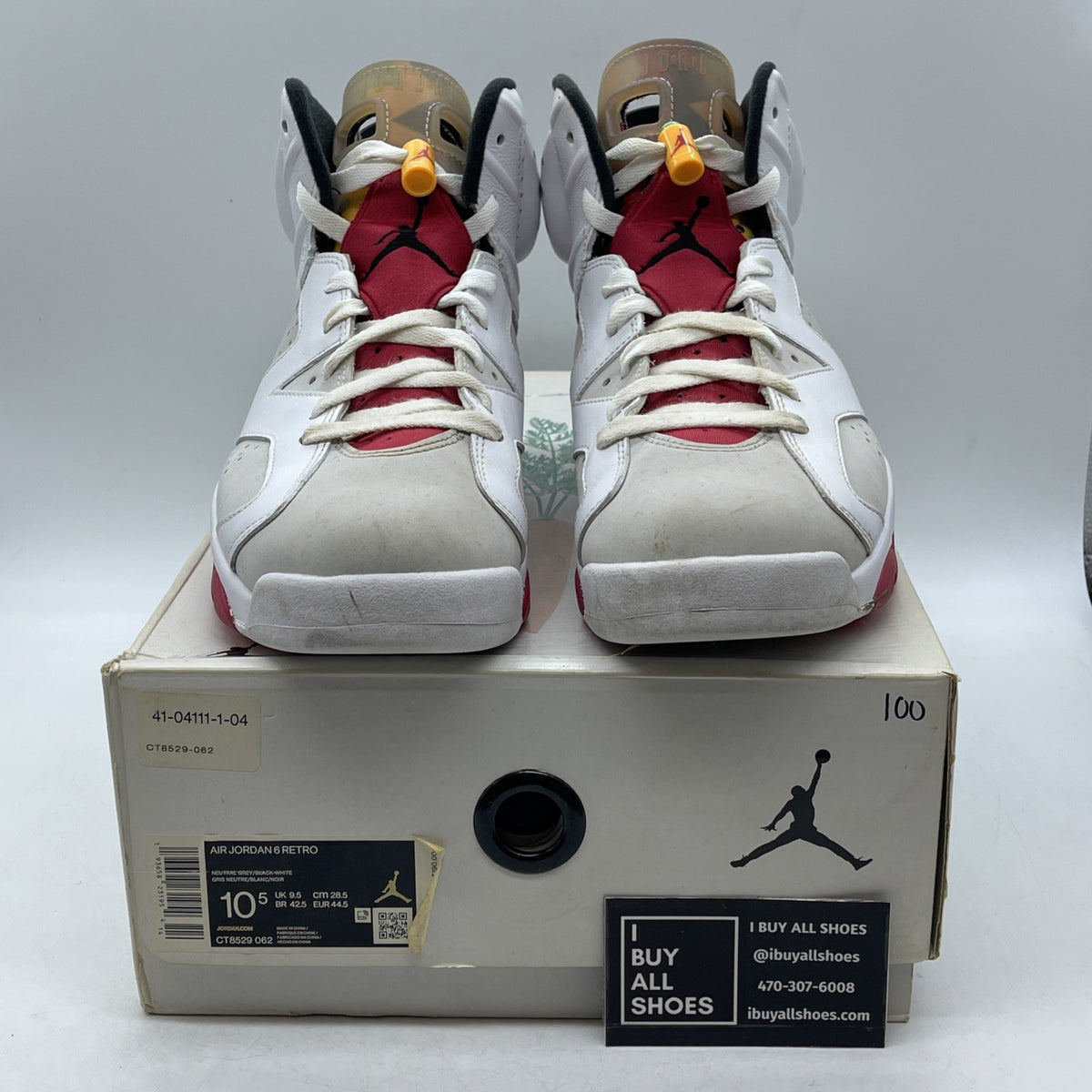 Size 10.5 - Air Jordan 6 Retro Hare White 2020 (CT8529-062)